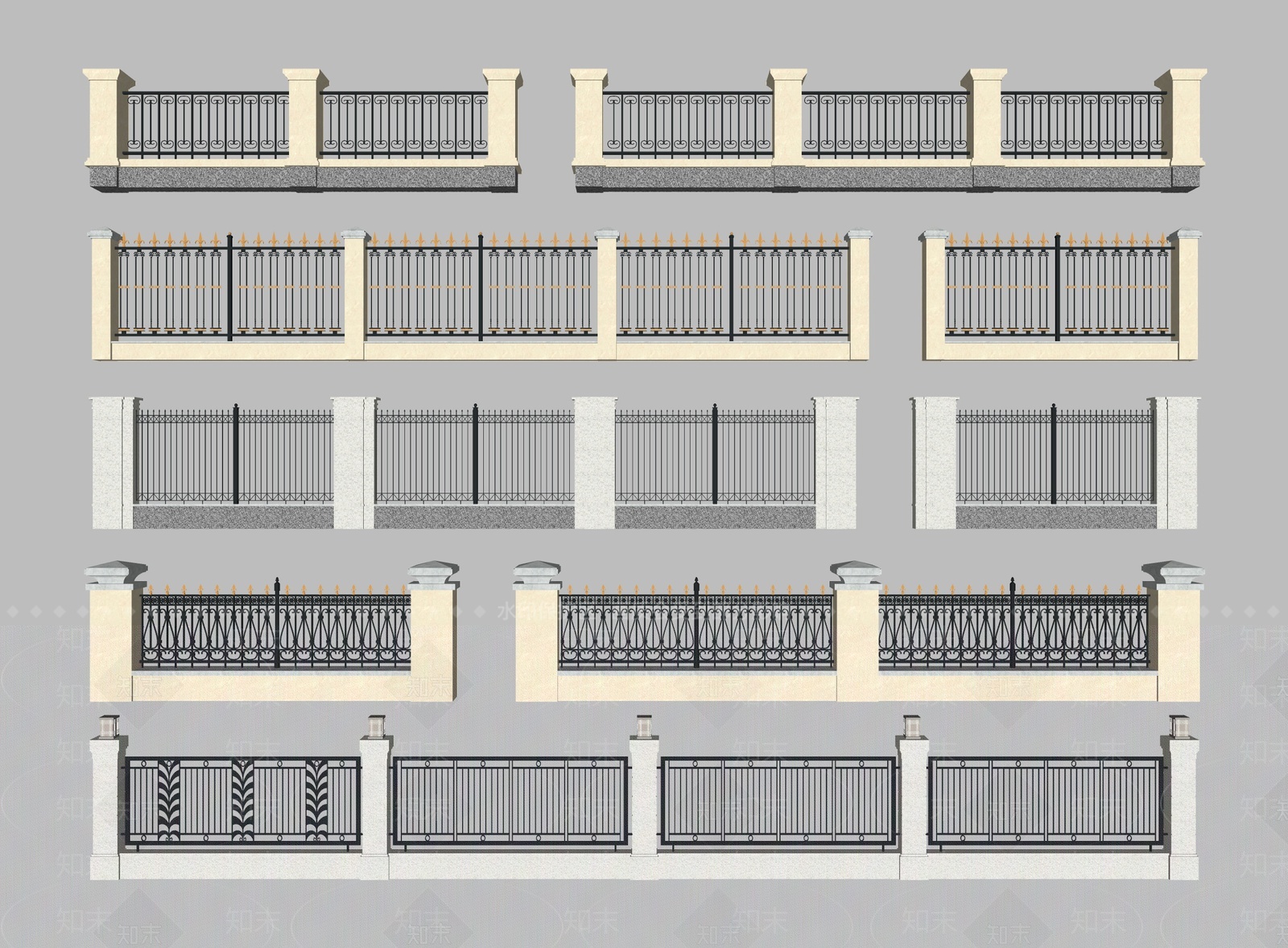 现代围栏SU模型下载【ID:1207454056】