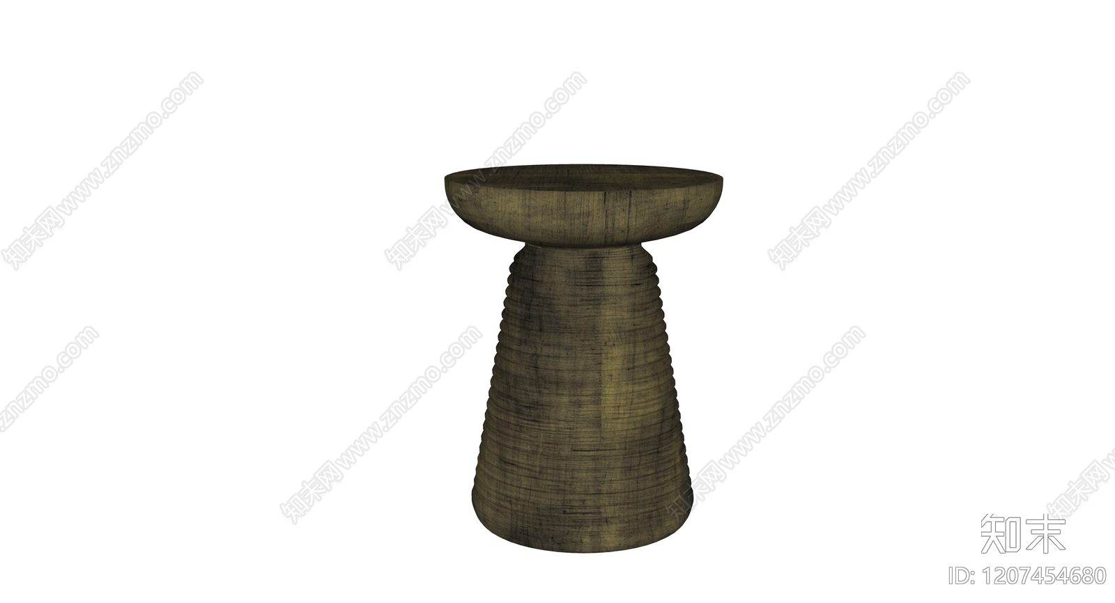美式中古边几SU模型下载【ID:1207454680】