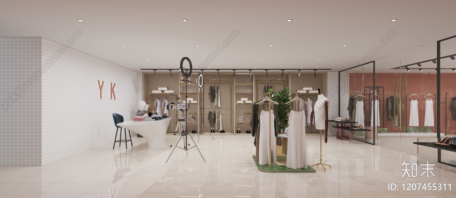 现代服装店3D模型下载【ID:1207455311】