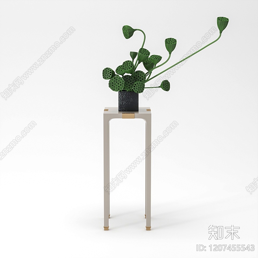 现代新中式花艺SU模型下载【ID:1207455543】