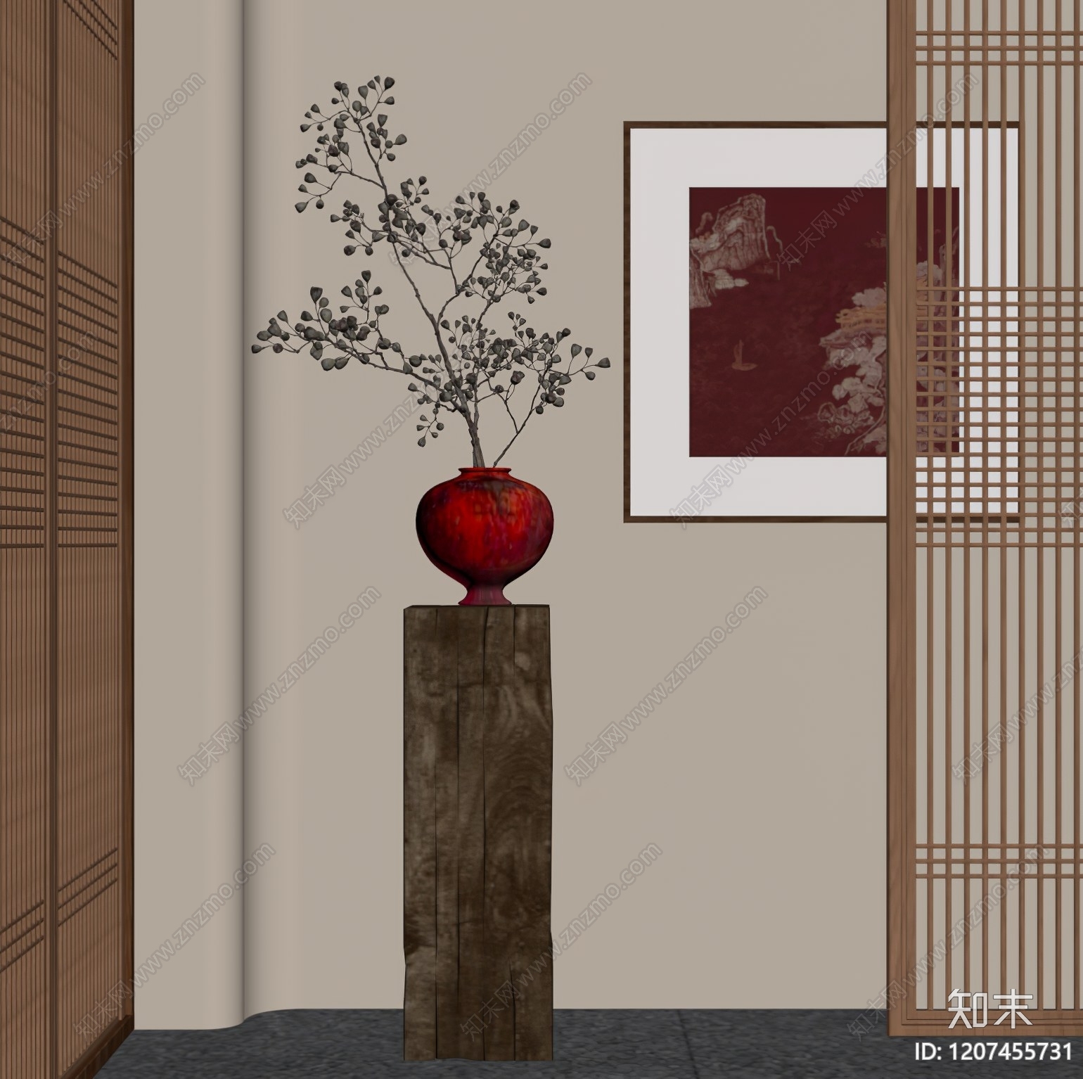 新中式花瓶SU模型下载【ID:1207455731】