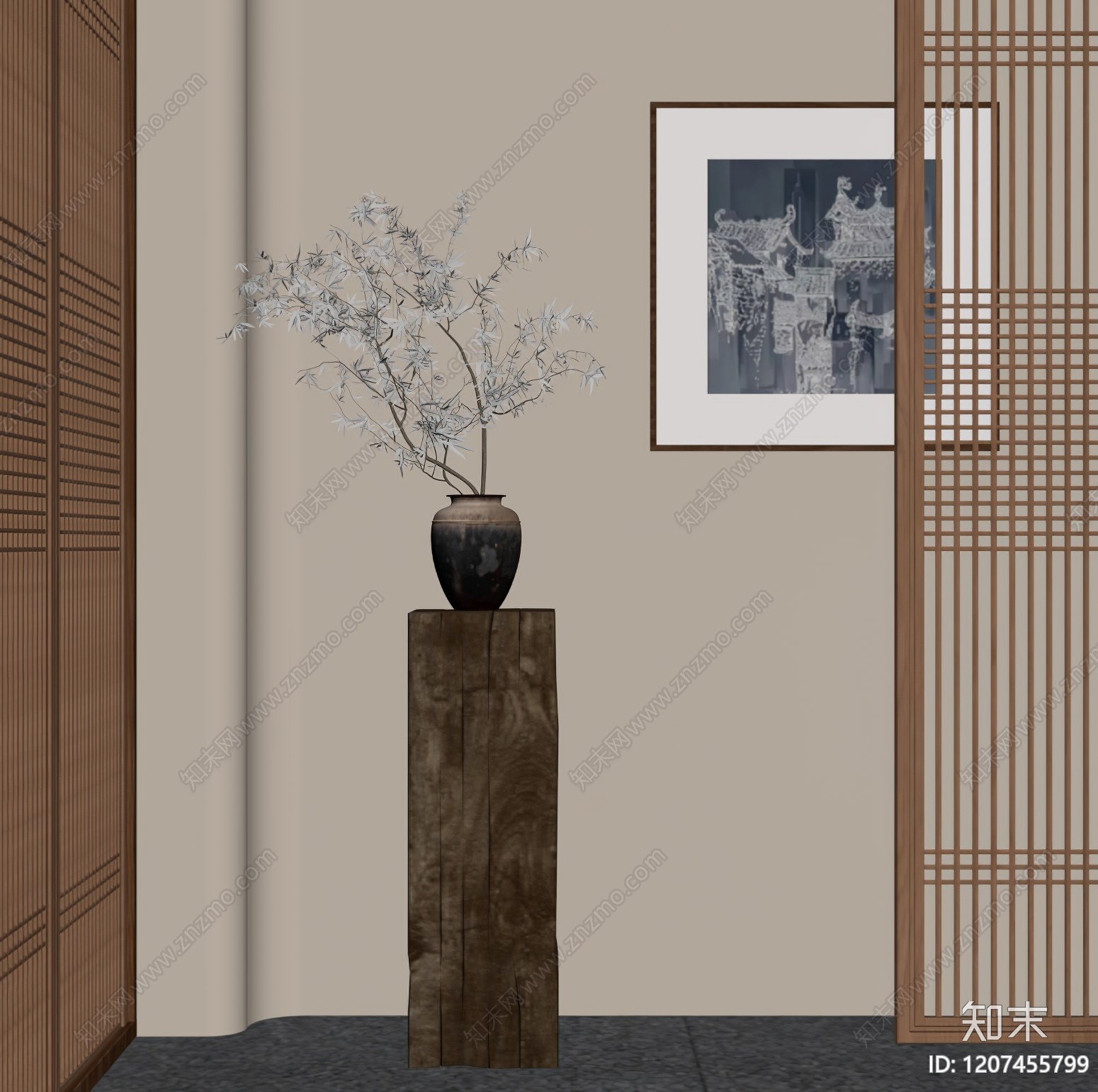 新中式花瓶SU模型下载【ID:1207455799】