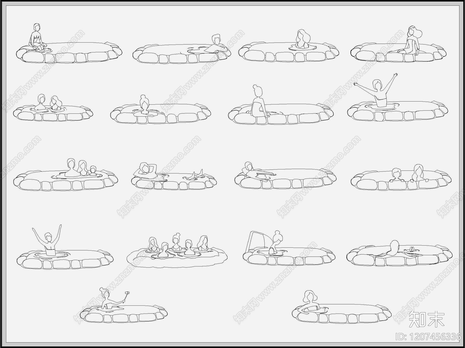 温泉度假区施工图下载【ID:1207456336】