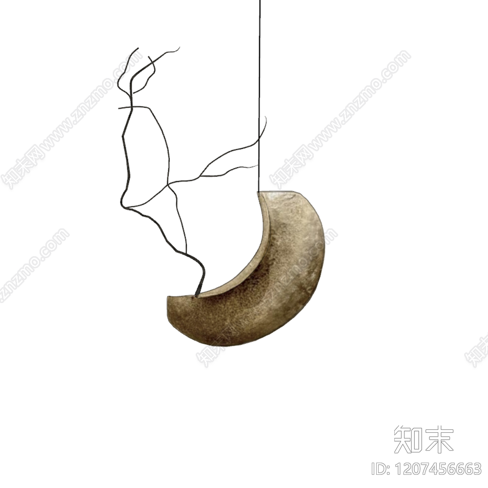 现代新中式挂件SU模型下载【ID:1207456663】