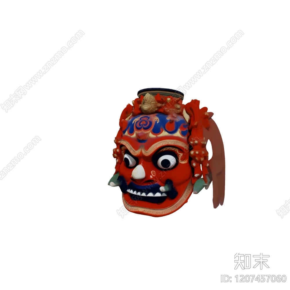中式复古艺术装置SU模型下载【ID:1207457060】