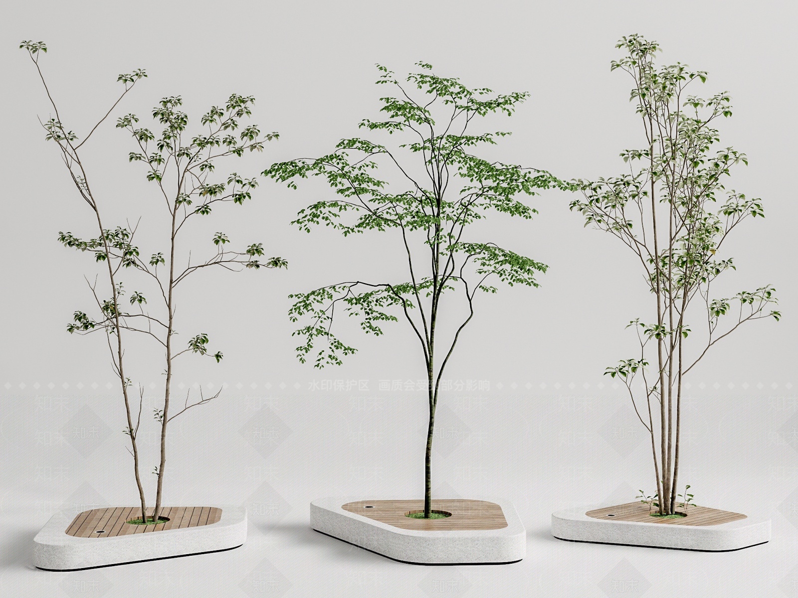 现代景观树SU模型下载【ID:1207457232】