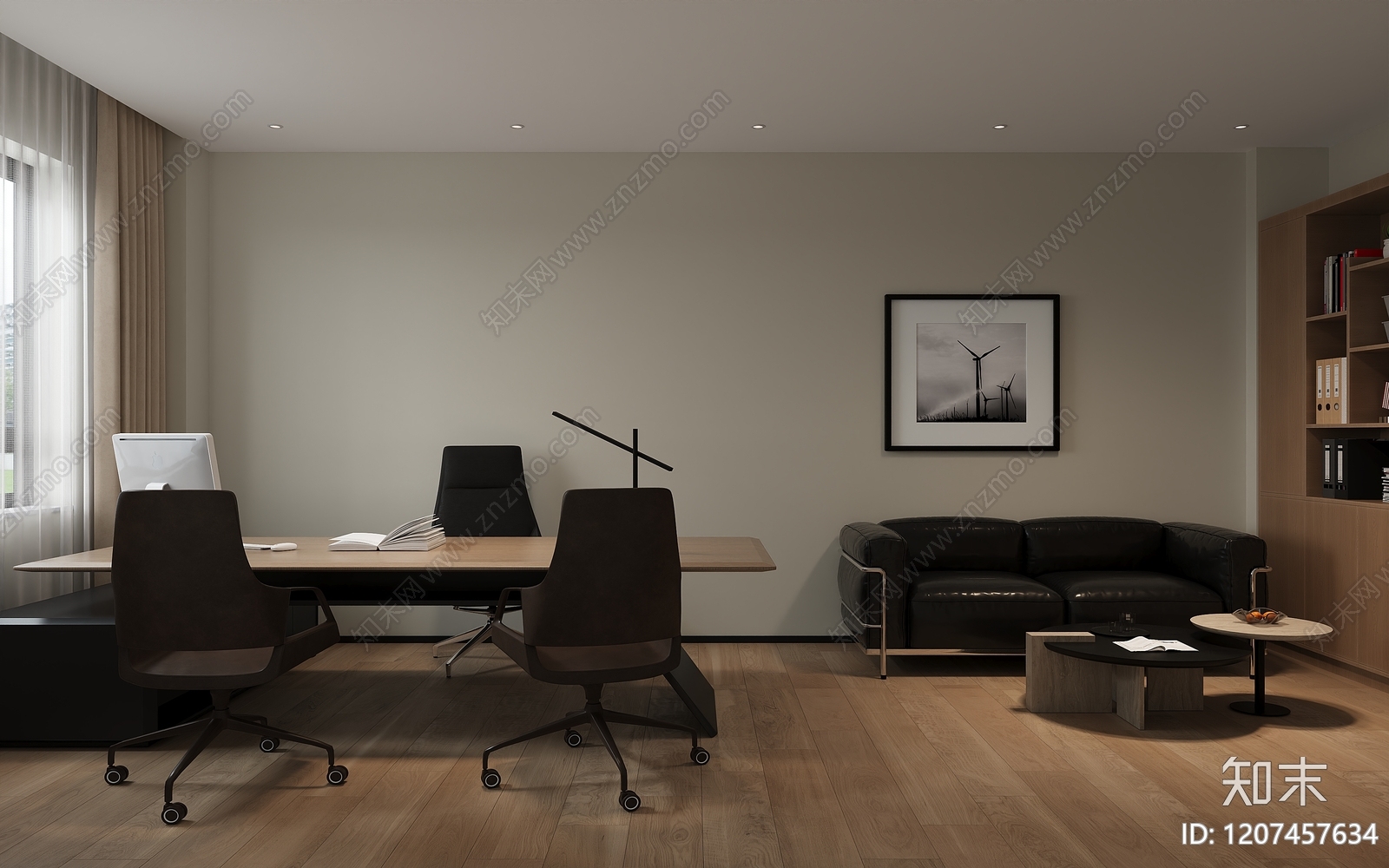 现代办公大厅3D模型下载【ID:1207457634】