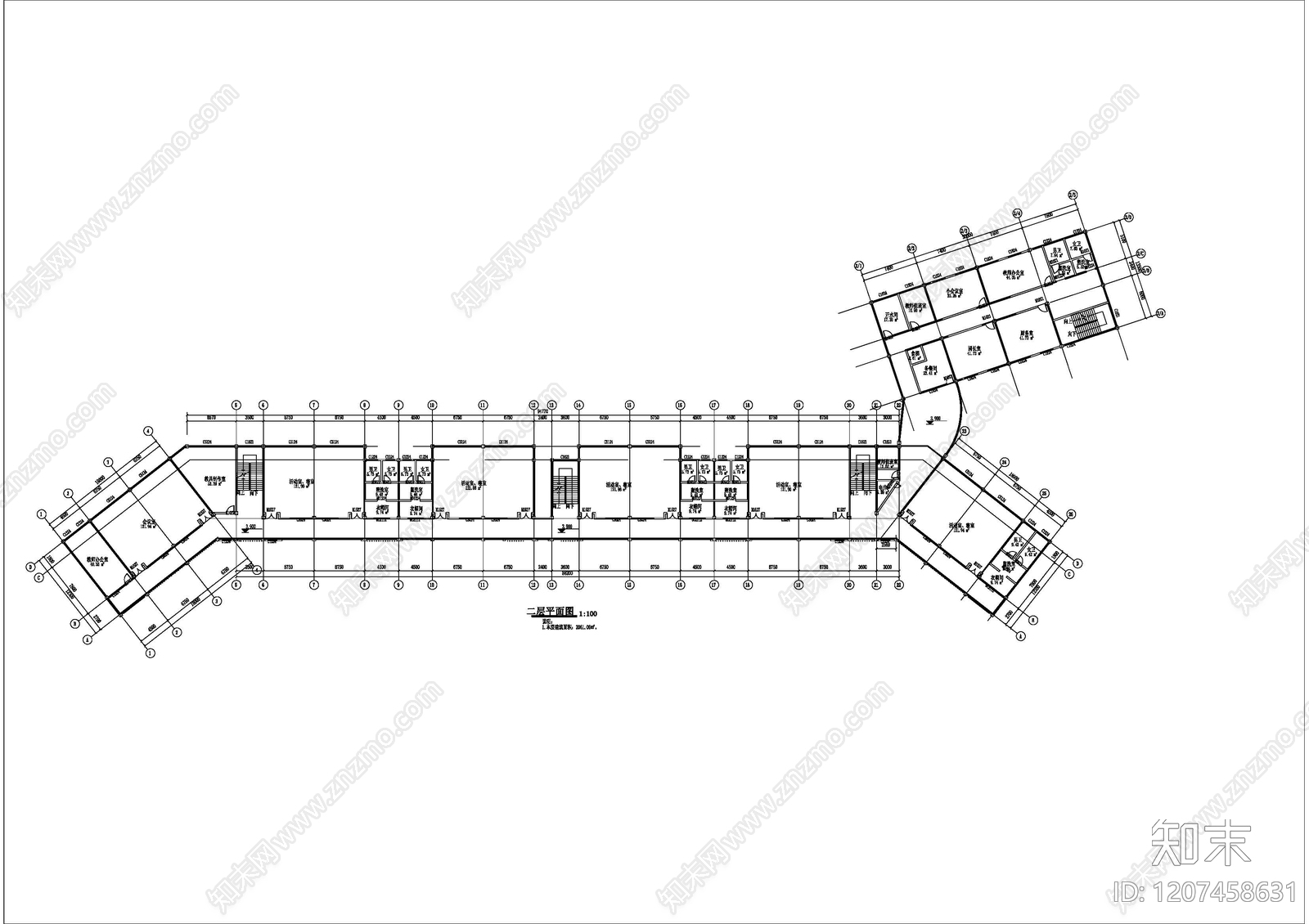 现代幼儿园建筑cad施工图下载【ID:1207458631】