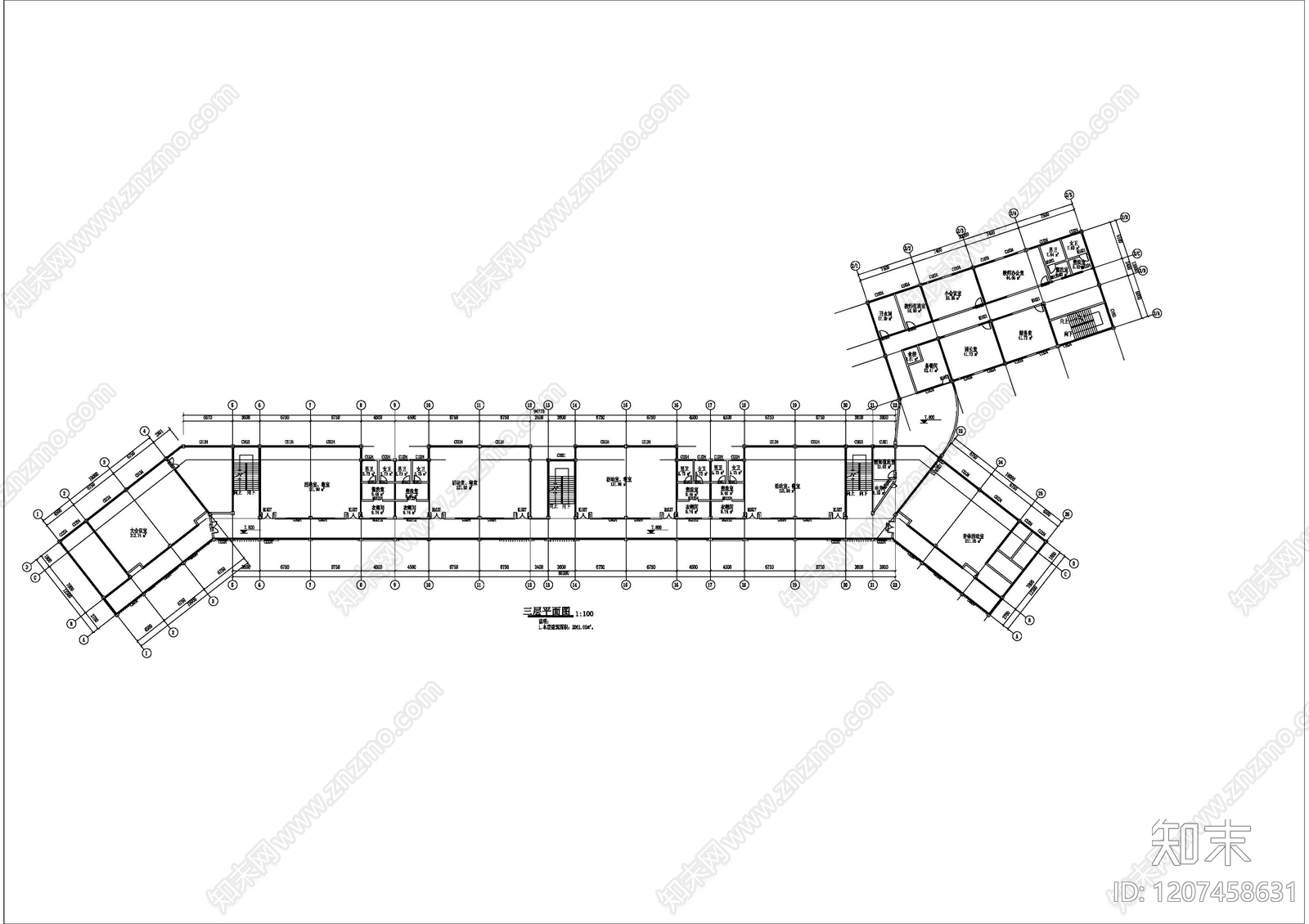 现代幼儿园建筑施工图下载【ID:1207458631】