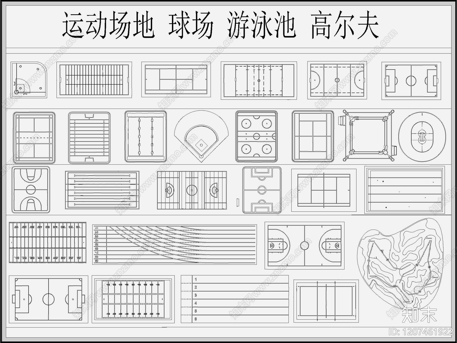 现代其他运动场地施工图下载【ID:1207461922】
