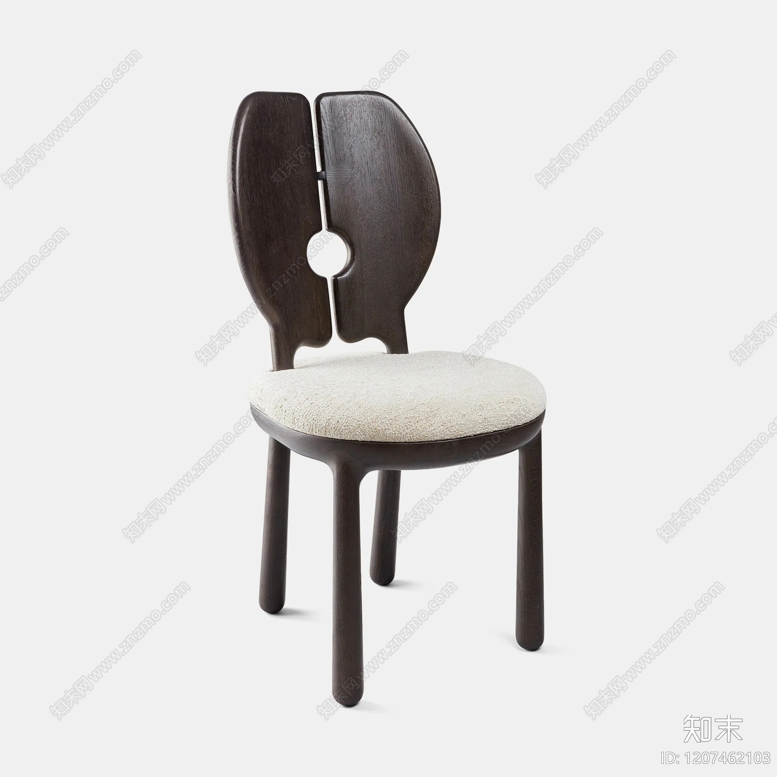 中古原木餐椅SU模型下载【ID:1207462103】