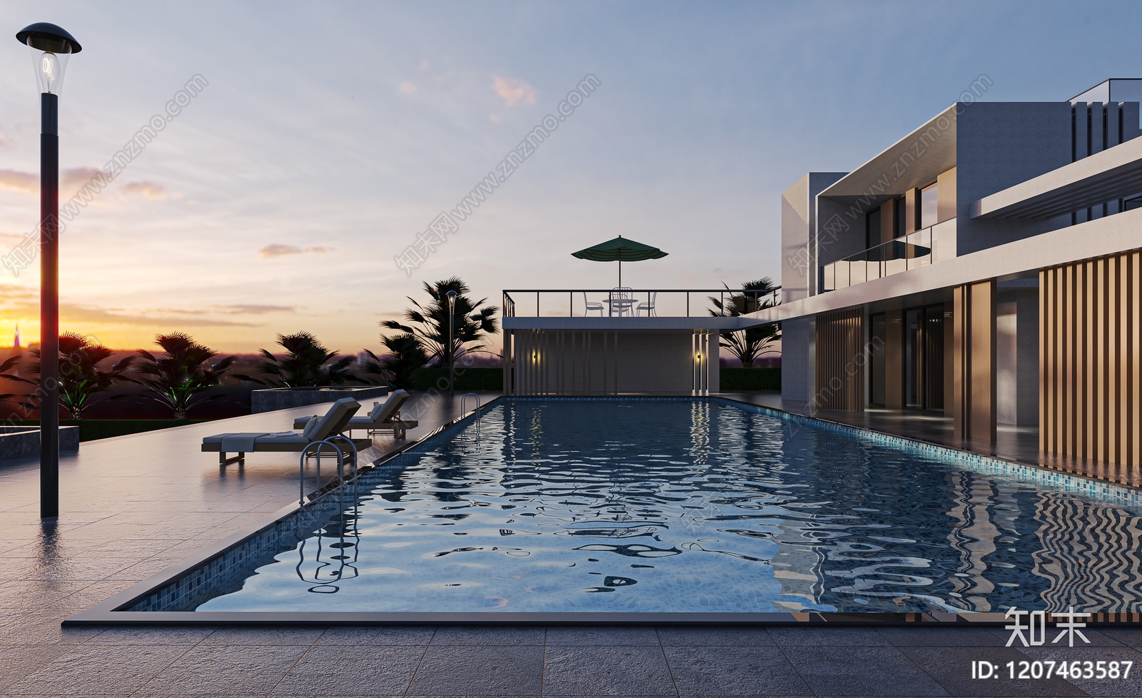 现代游泳馆3D模型下载【ID:1207463587】