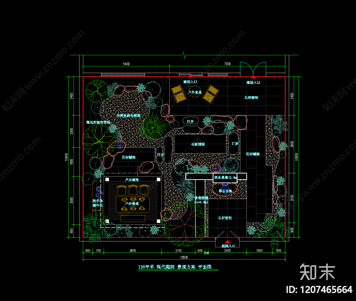 景观平面图cad施工图下载【ID:1207465664】