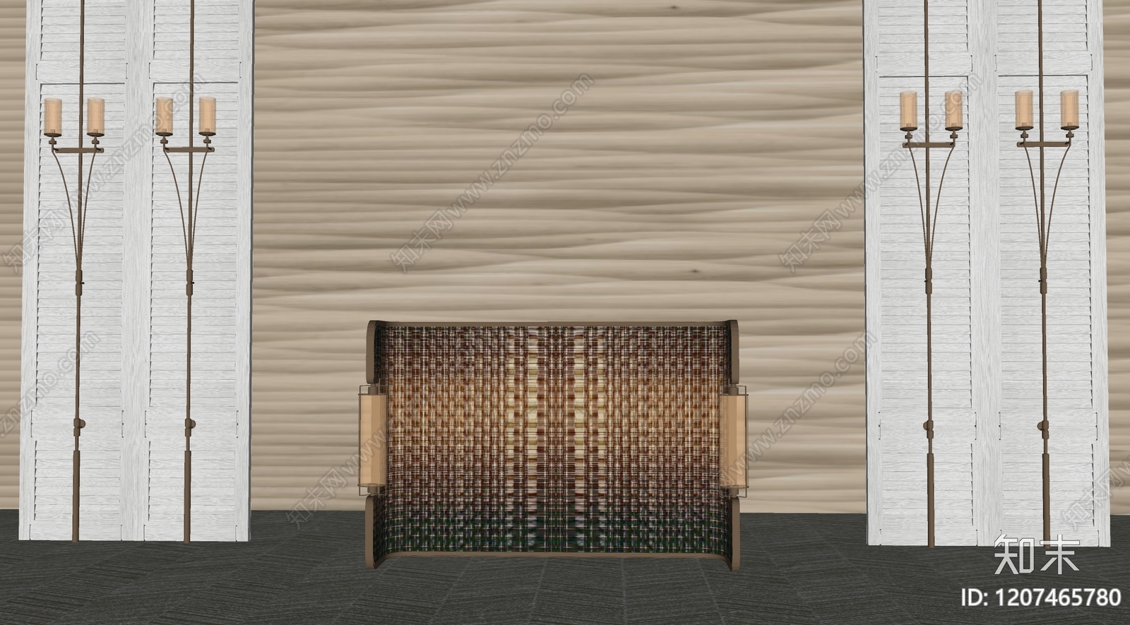 现代意式屏风SU模型下载【ID:1207465780】