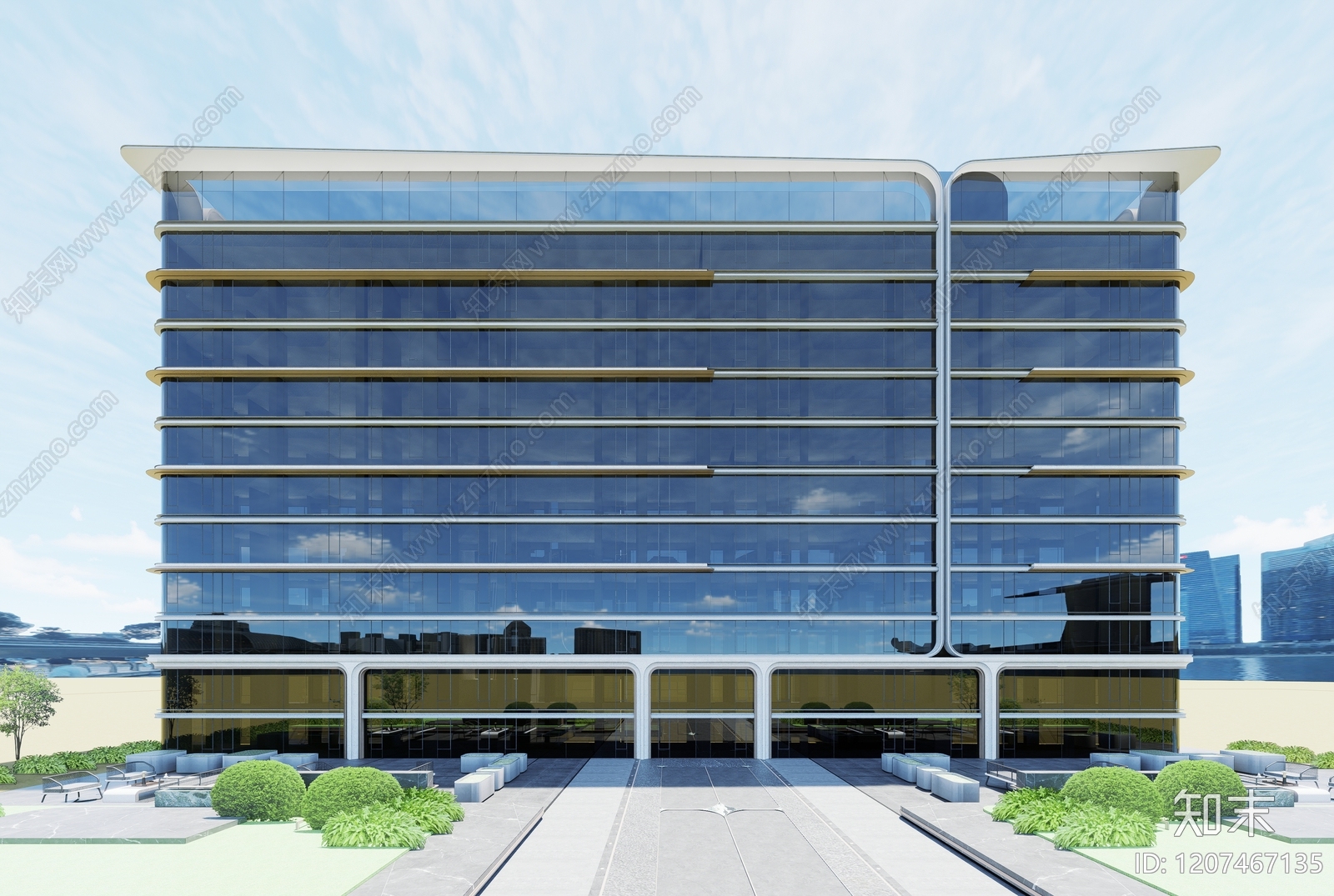 现代多层住宅SU模型下载【ID:1207467135】