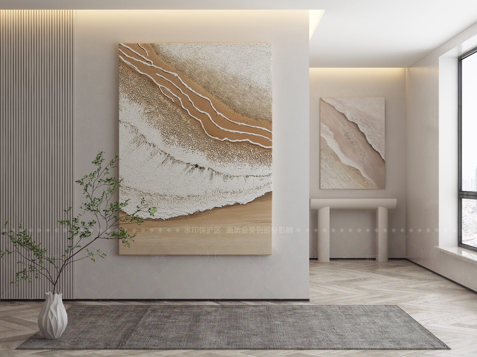 现代侘寂挂画3D模型下载【ID:1207745024】