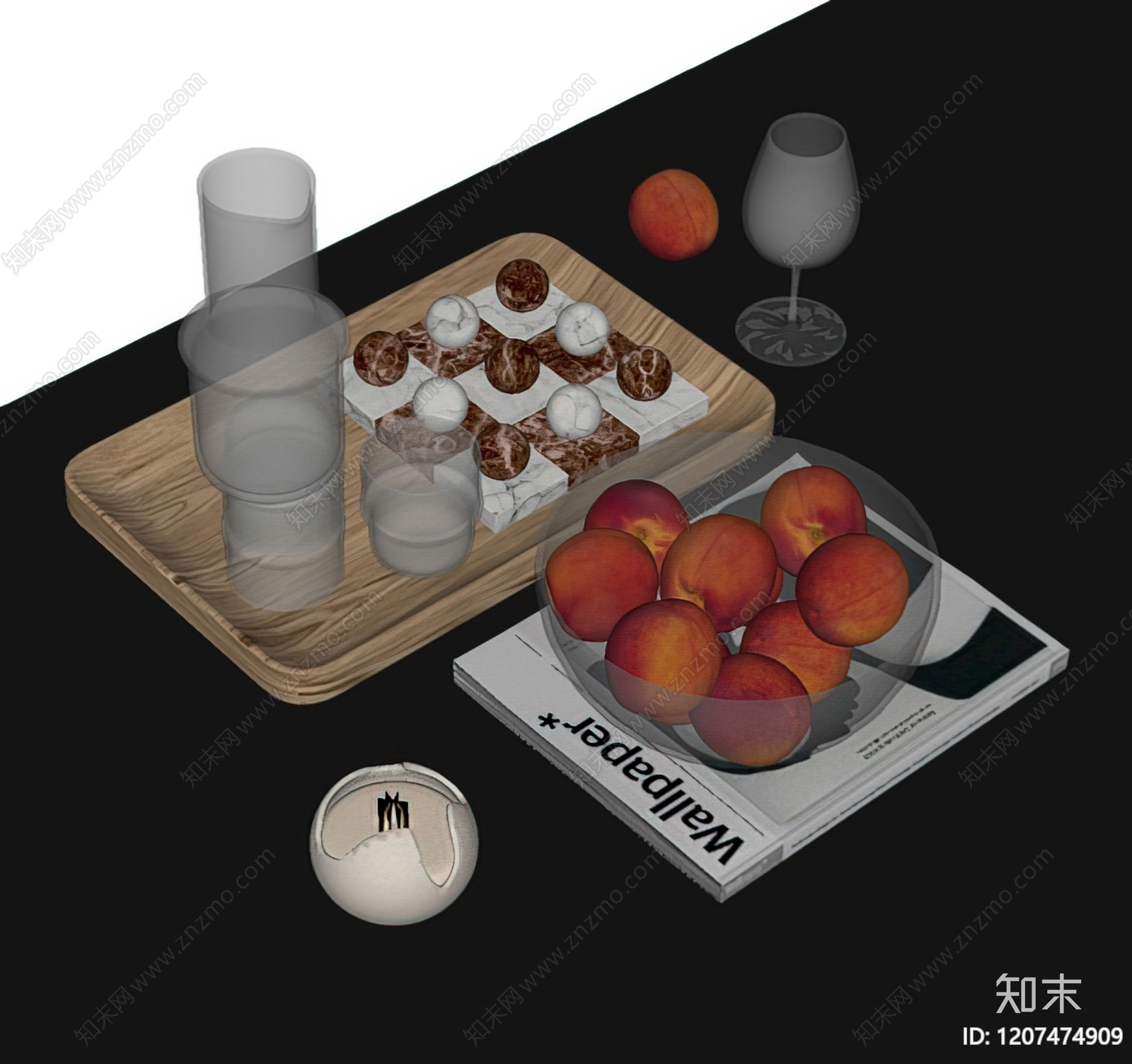 现代意式摆件组合SU模型下载【ID:1207474909】
