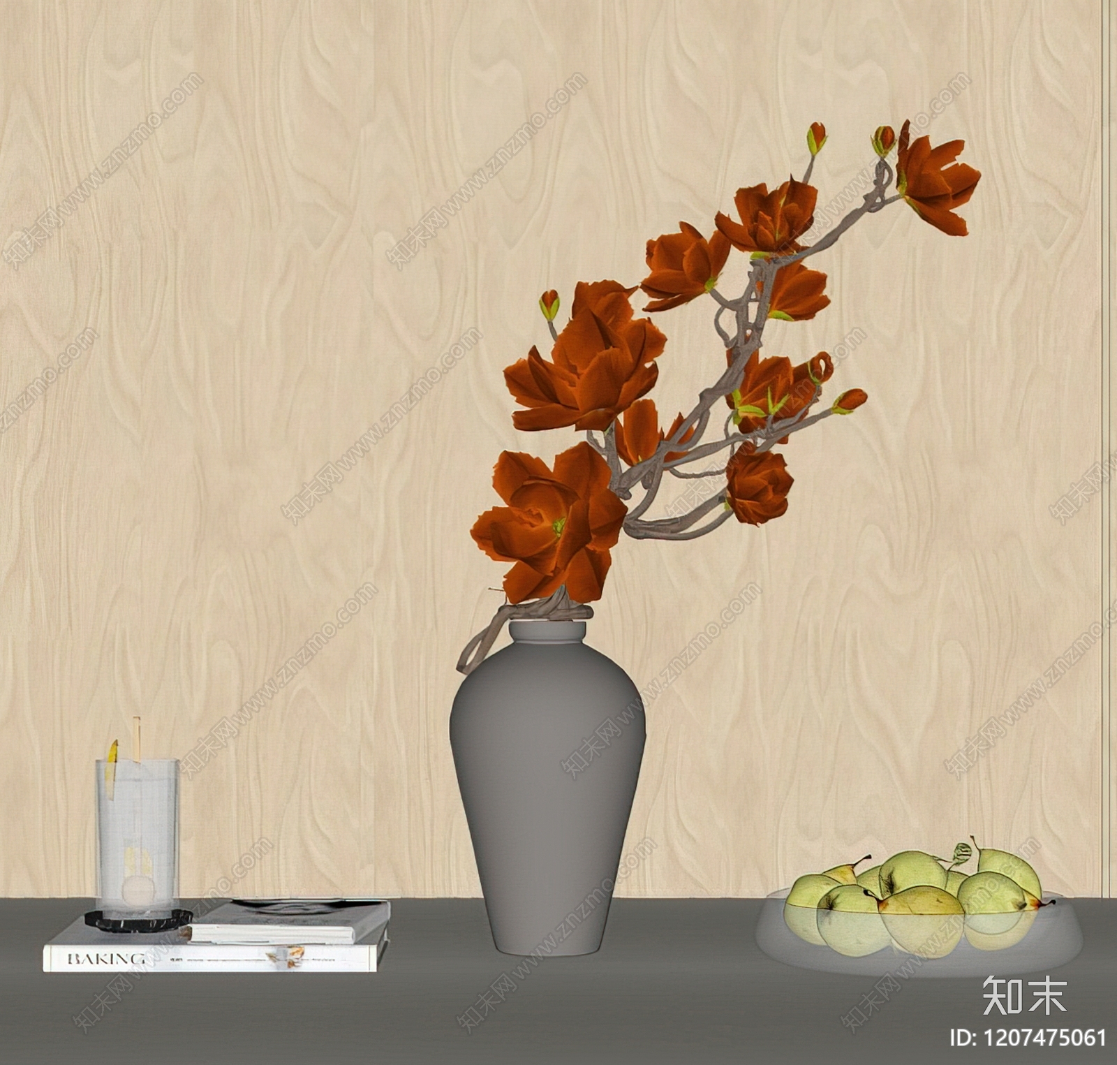 新中式中古花艺SU模型下载【ID:1207475061】