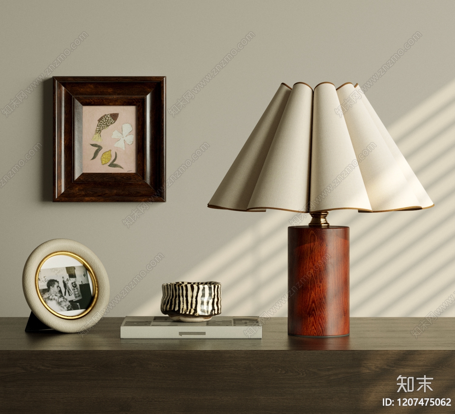新中式中古台灯SU模型下载【ID:1207475062】