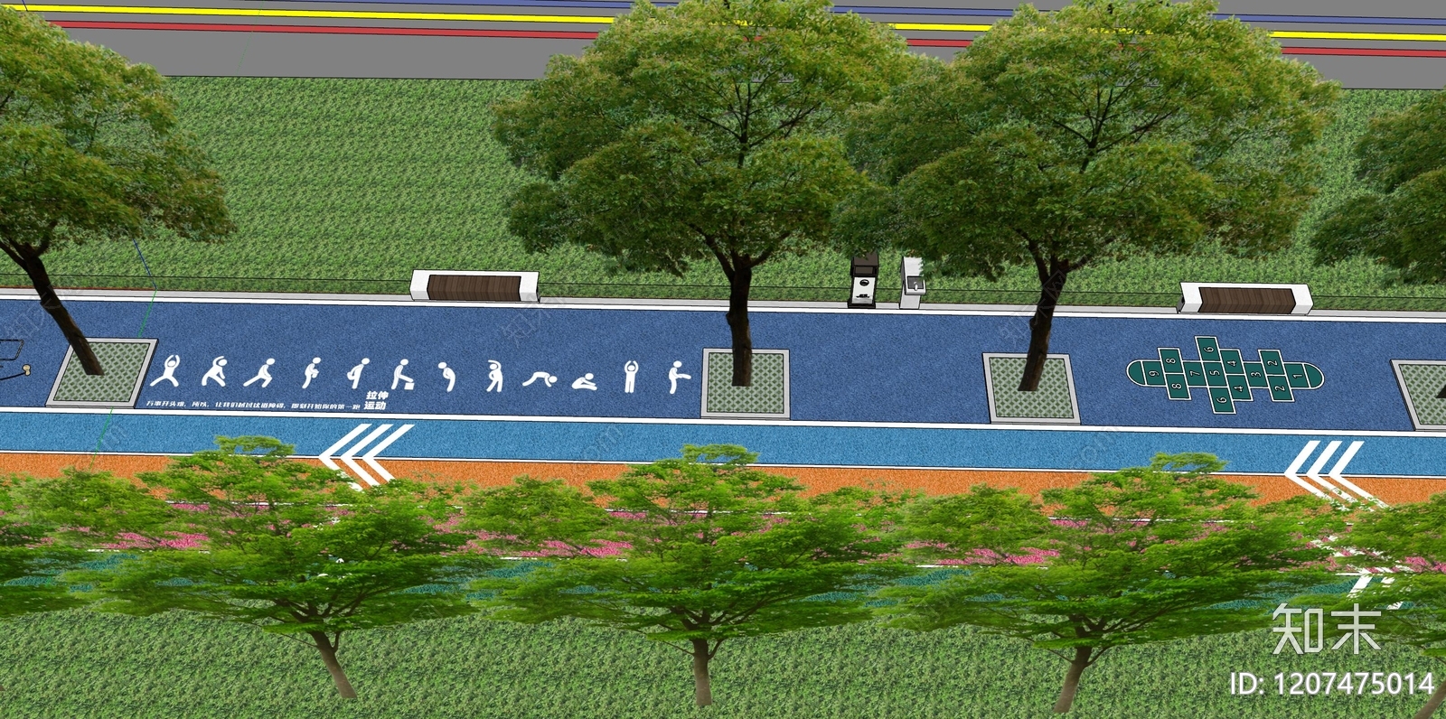 现代口袋公园SU模型下载【ID:1207475014】