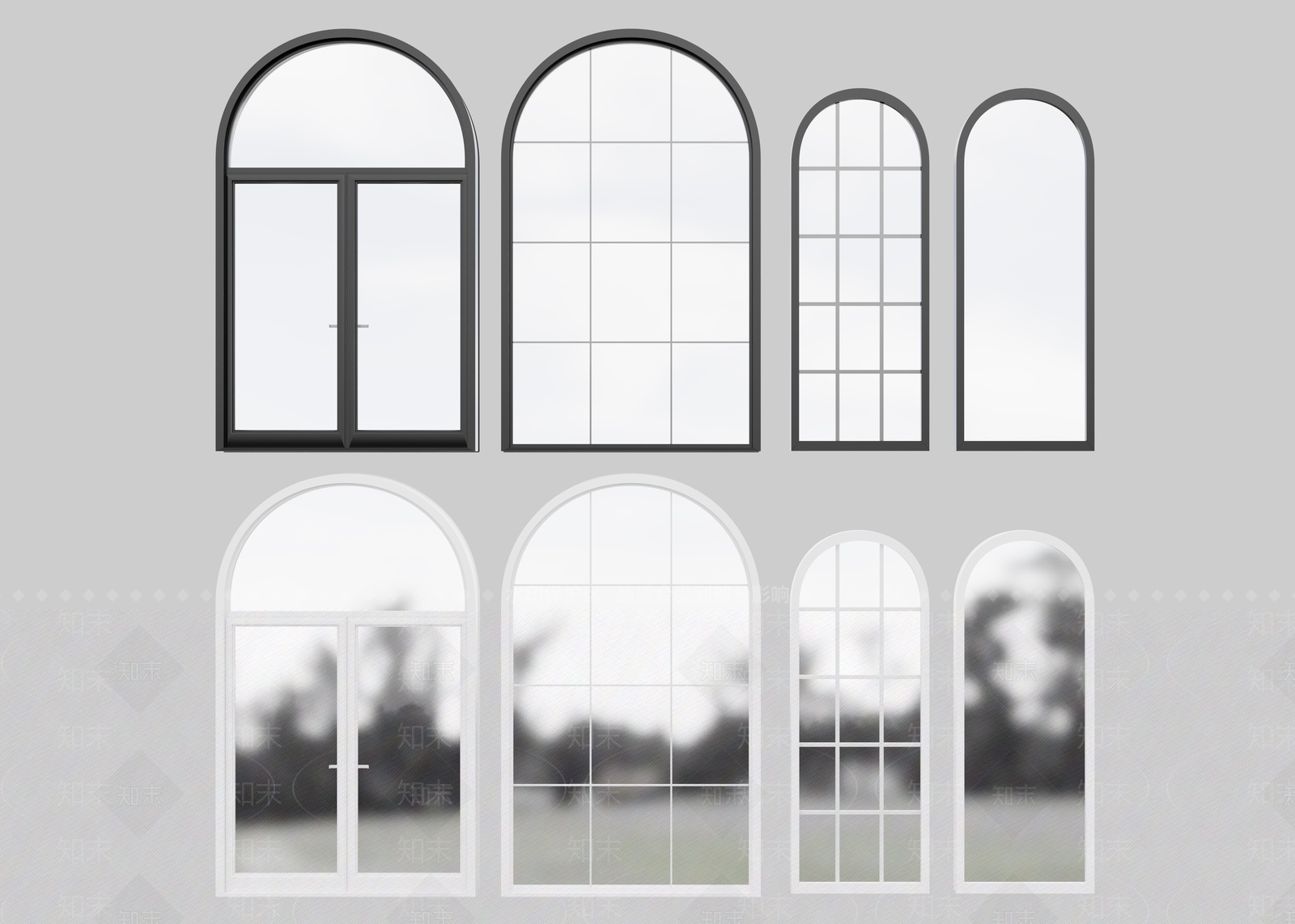 法式窗户3D模型下载【ID:1207476928】