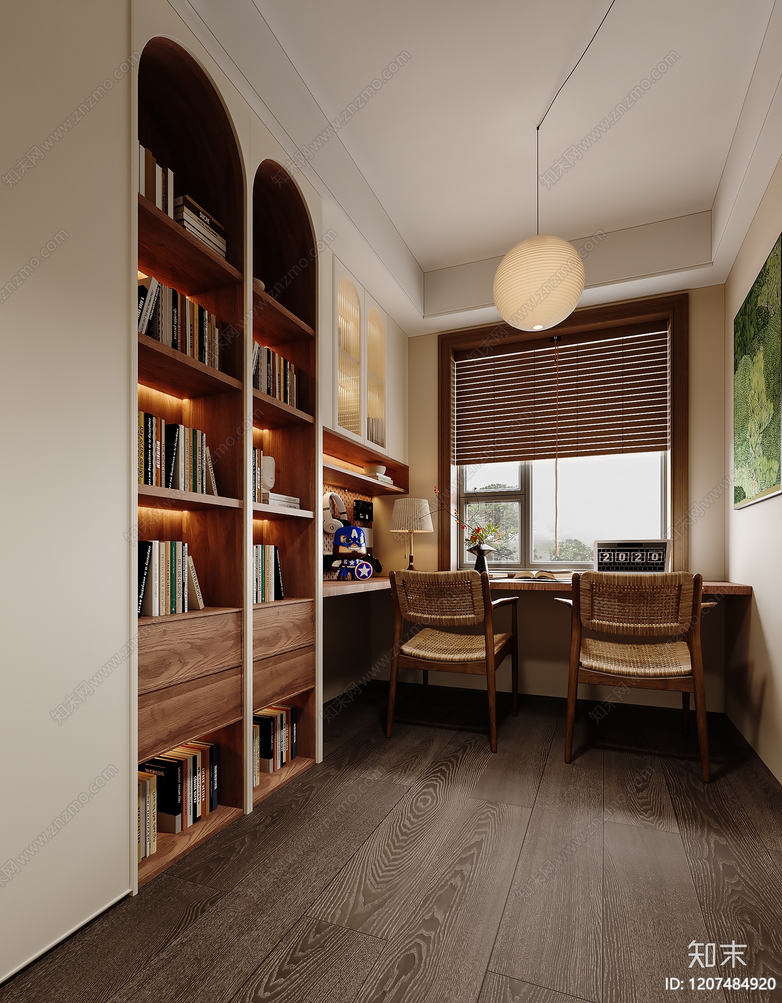 中古复古书房3D模型下载【ID:1207484920】