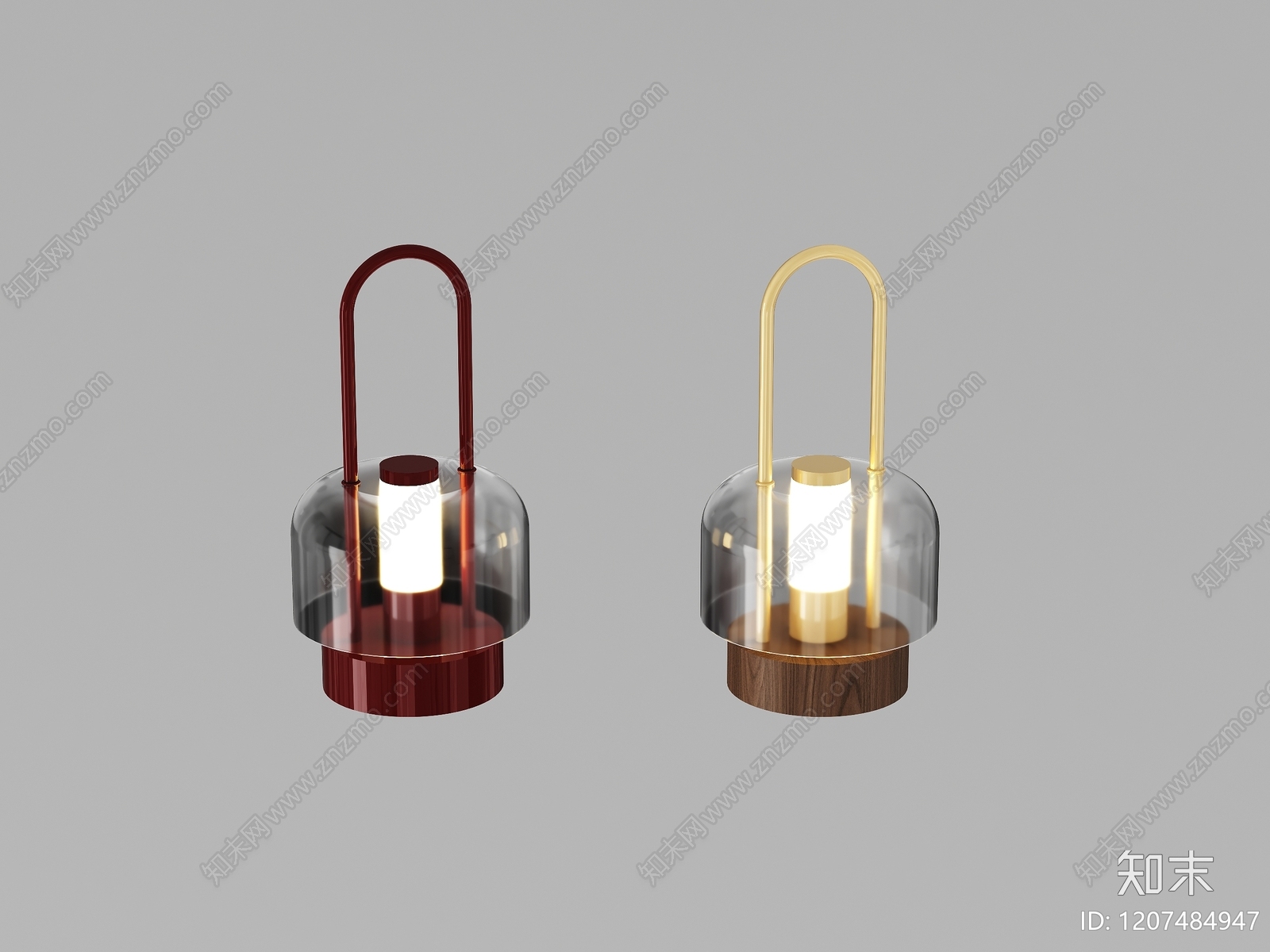 侘寂中古台灯SU模型下载【ID:1207484947】