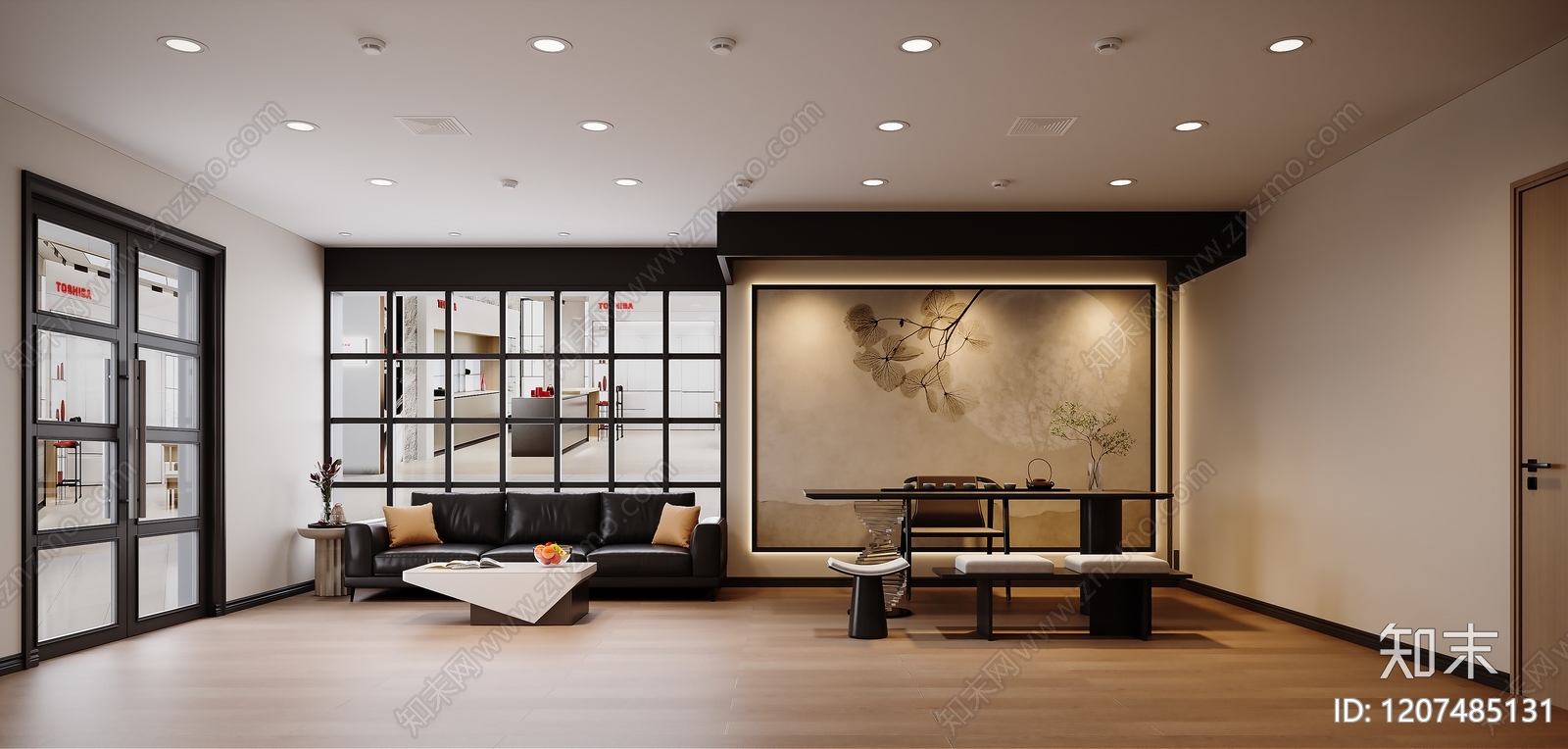 现代简约茶室3D模型下载【ID:1207485131】