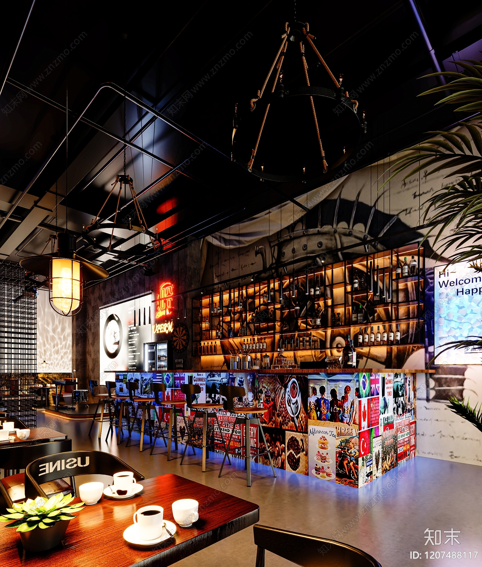 工业复古酒吧3D模型下载【ID:1207488117】