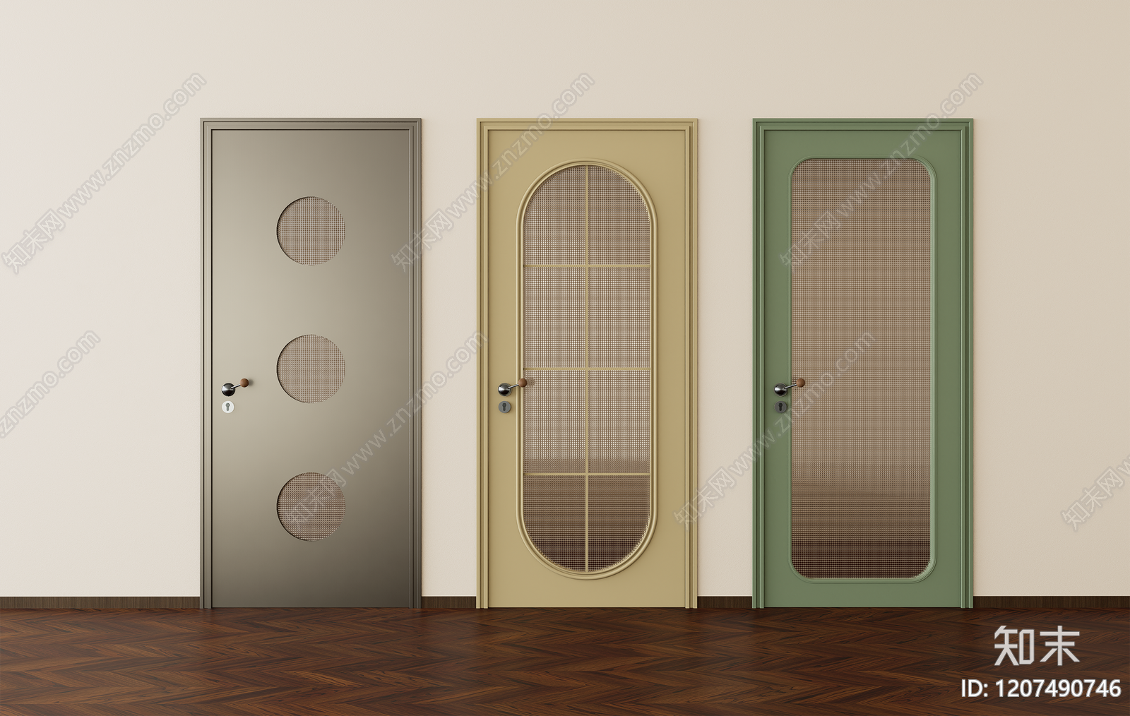 复古中古平开门SU模型下载【ID:1207490746】