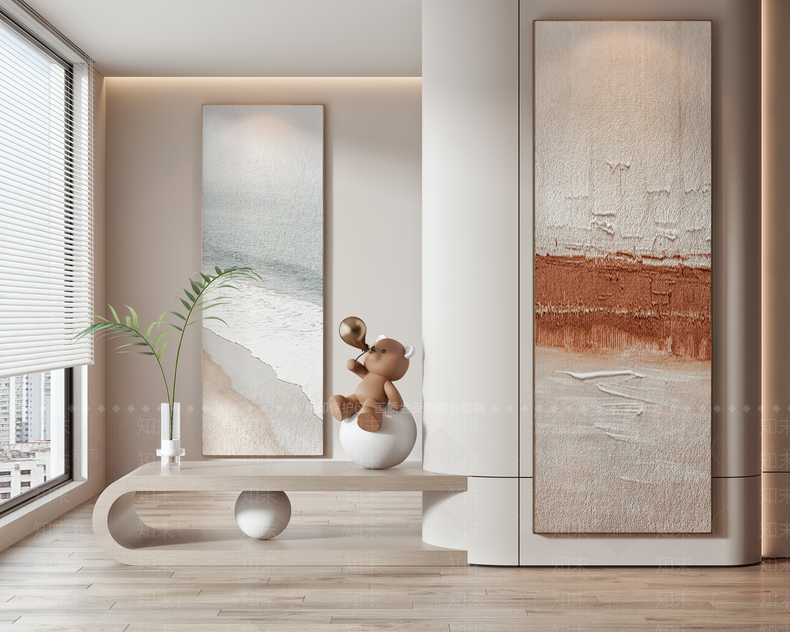 现代装饰画3D模型下载【ID:1207492475】