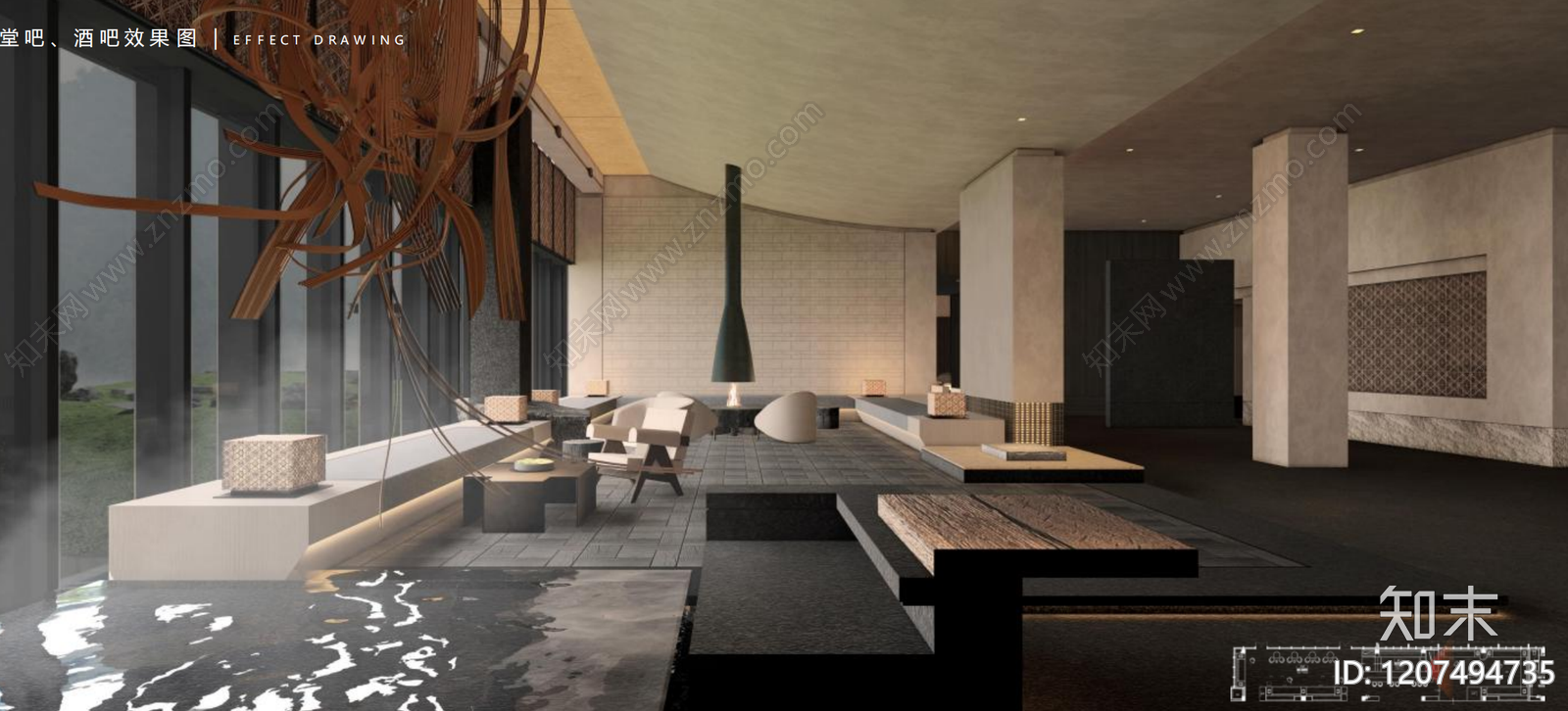 新中式侘寂酒店下载【ID:1207494735】