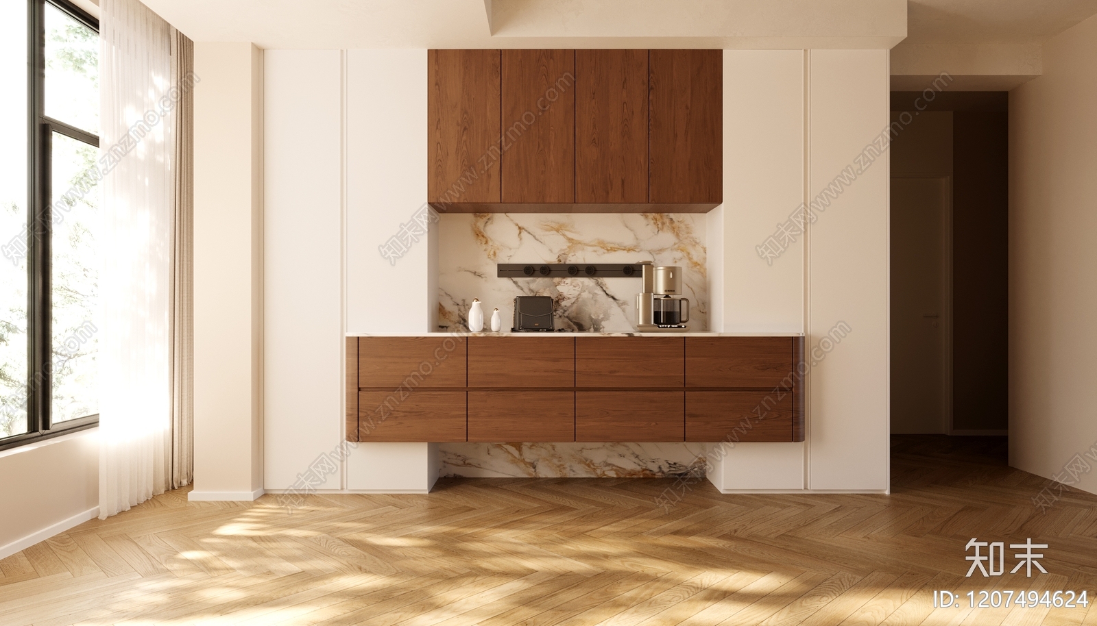 现代意式餐边柜3D模型下载【ID:1207494624】