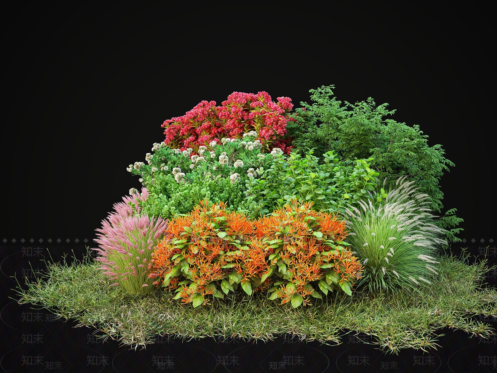 花坛3D模型下载【ID:1207496074】