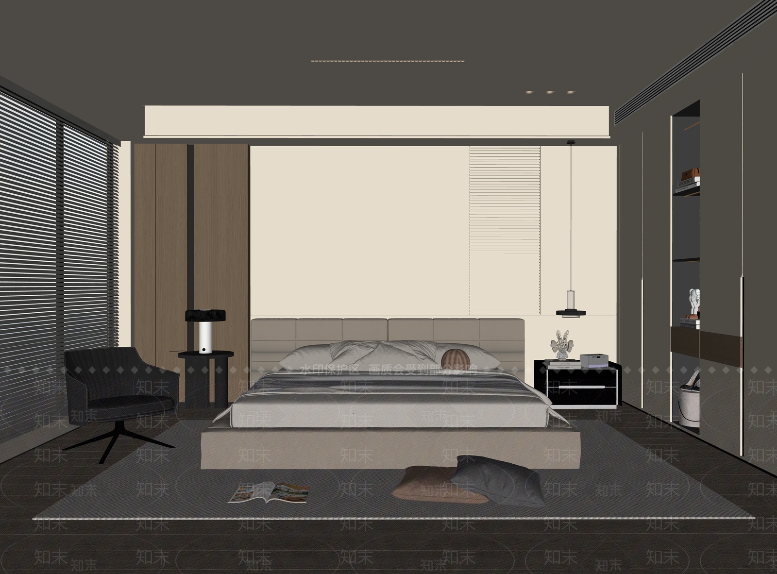 现代家居卧室SU模型下载【ID:1207496006】