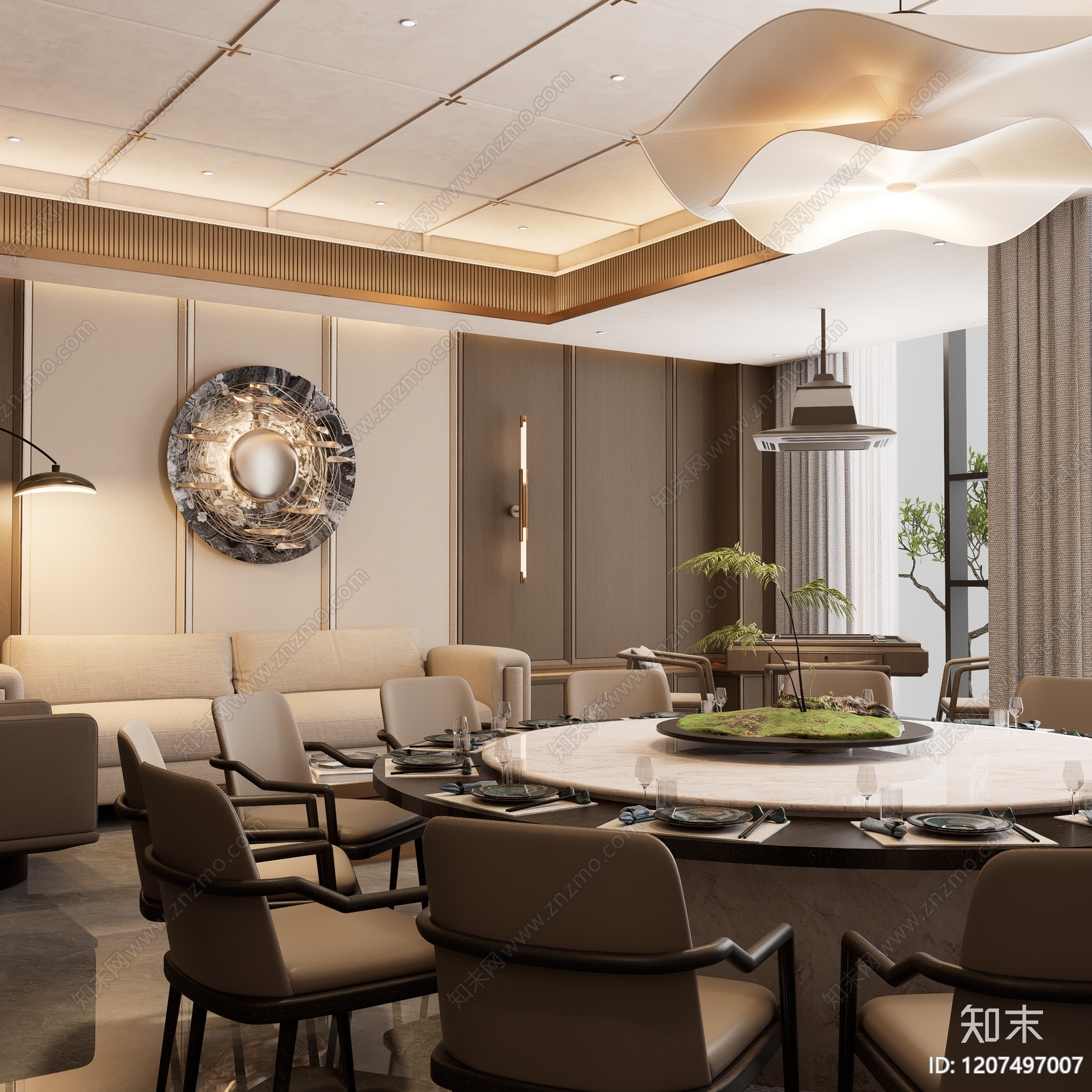 现代轻奢包厢SU模型下载【ID:1207497007】