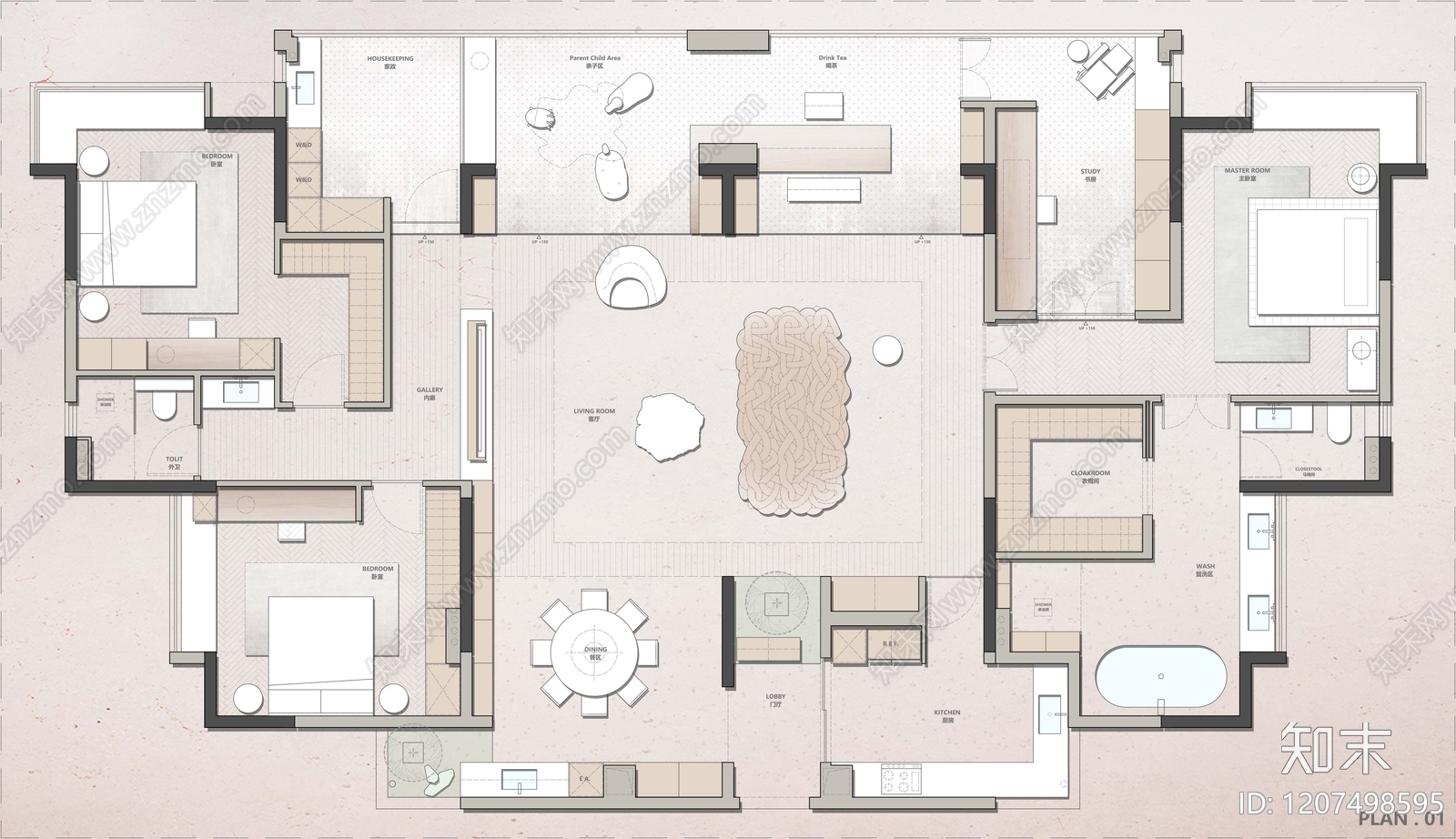 大平层施工图下载【ID:1207498595】