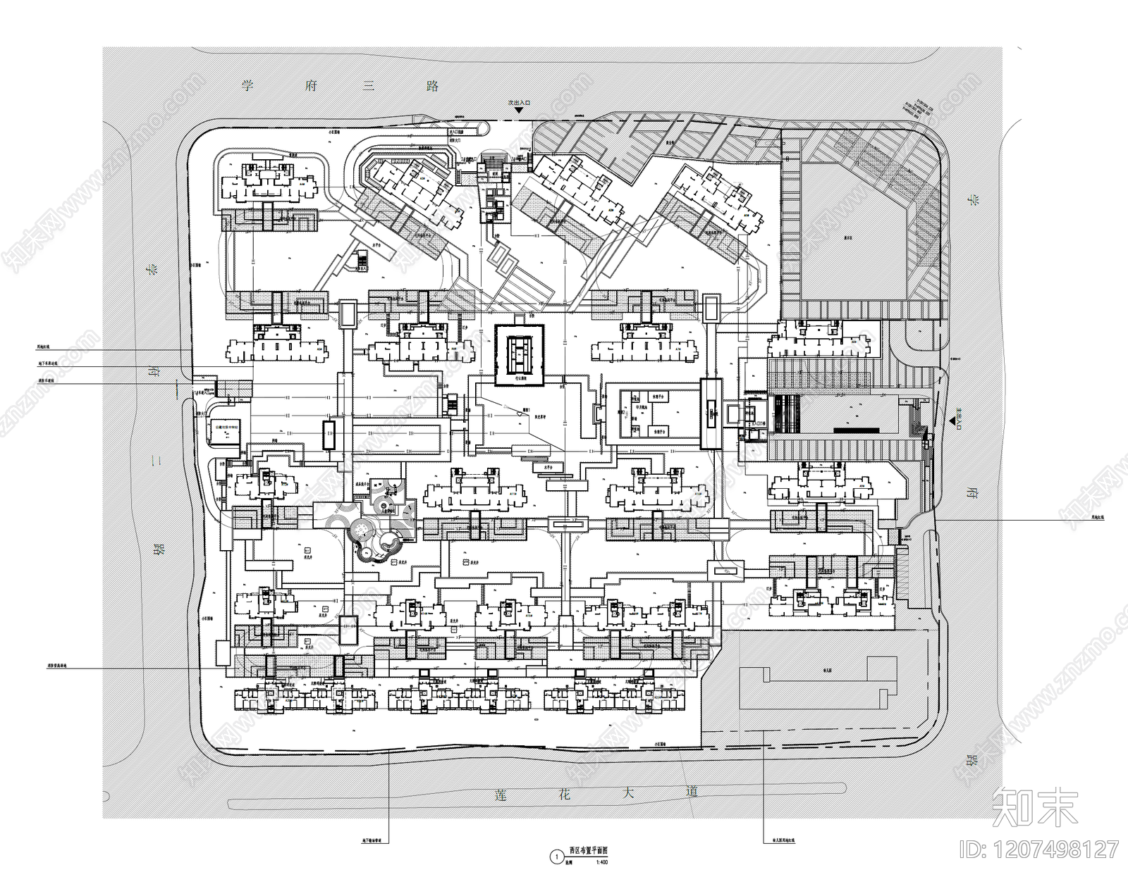 小区主入口施工图下载【ID:1207498127】