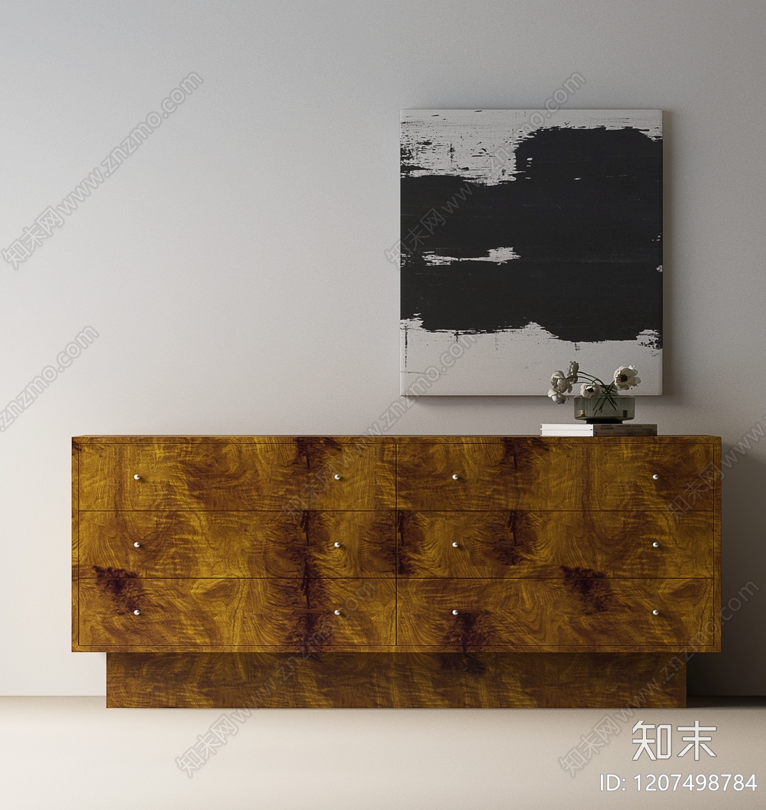 现代意式玄关柜3D模型下载【ID:1207498784】