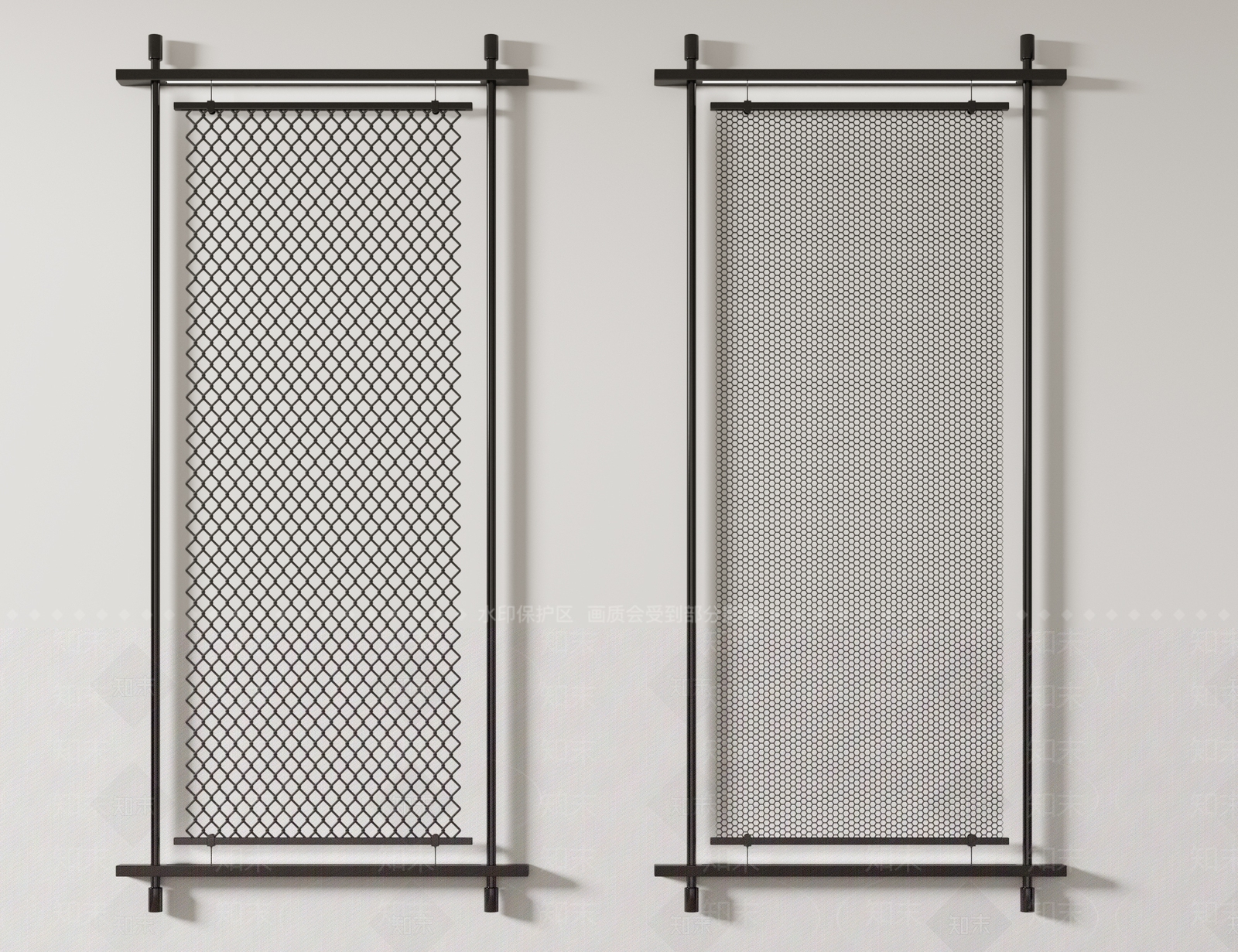 现代铁丝网屏风SU模型下载【ID:1207500173】