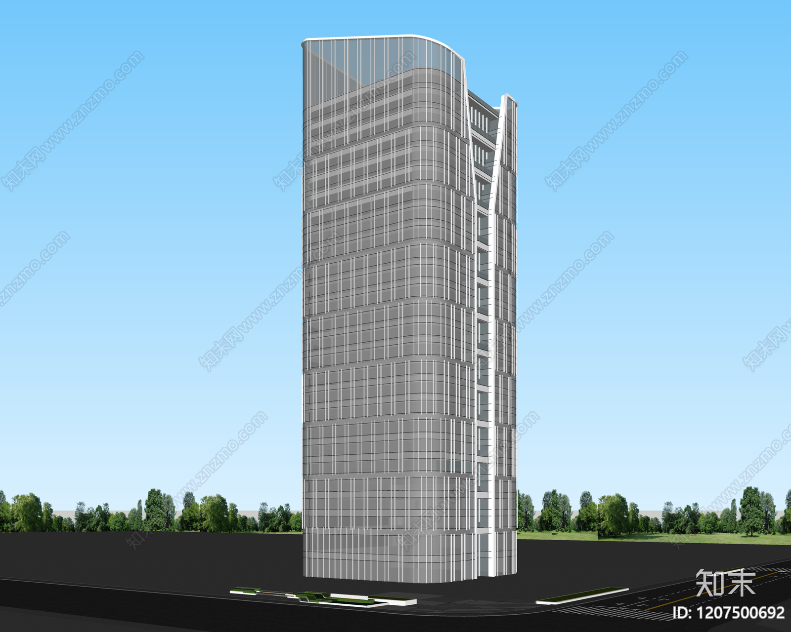 现代办公楼SU模型下载【ID:1207500692】