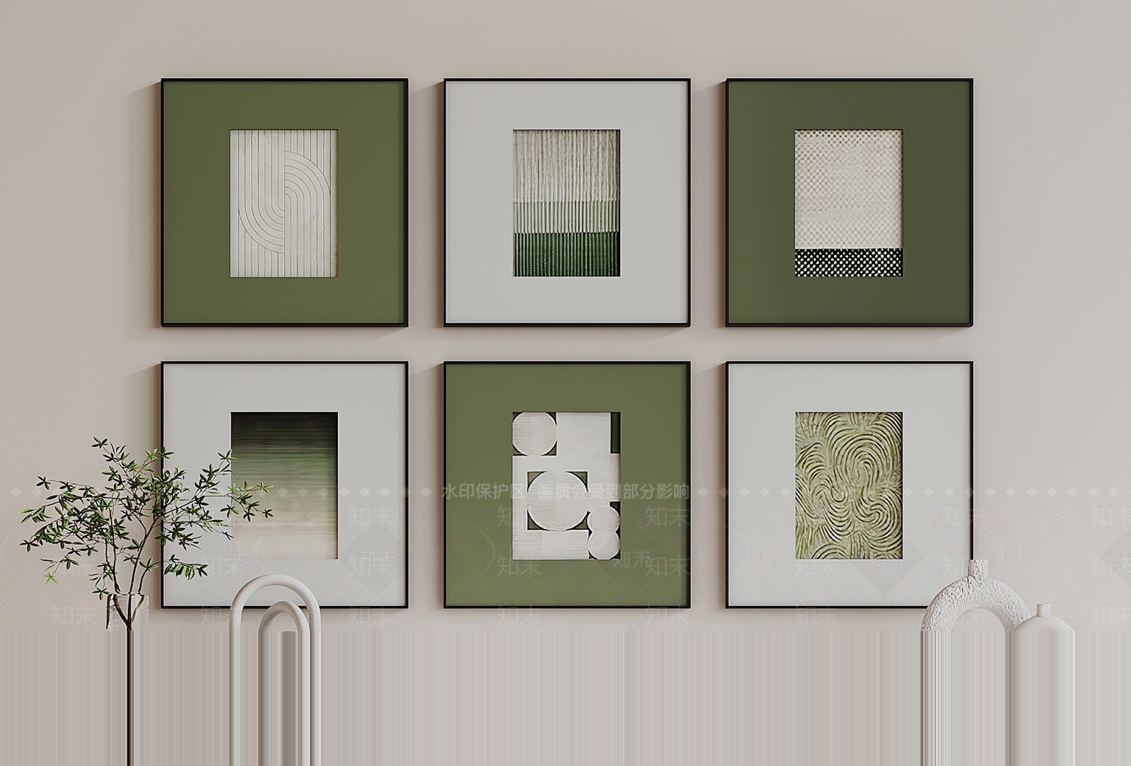 现代装饰挂画SU模型下载【ID:1207502421】