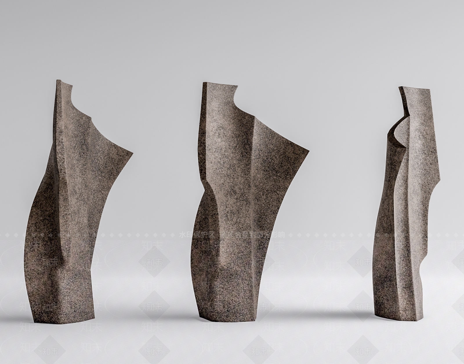 现代抽象雕塑SU模型下载【ID:1207503263】