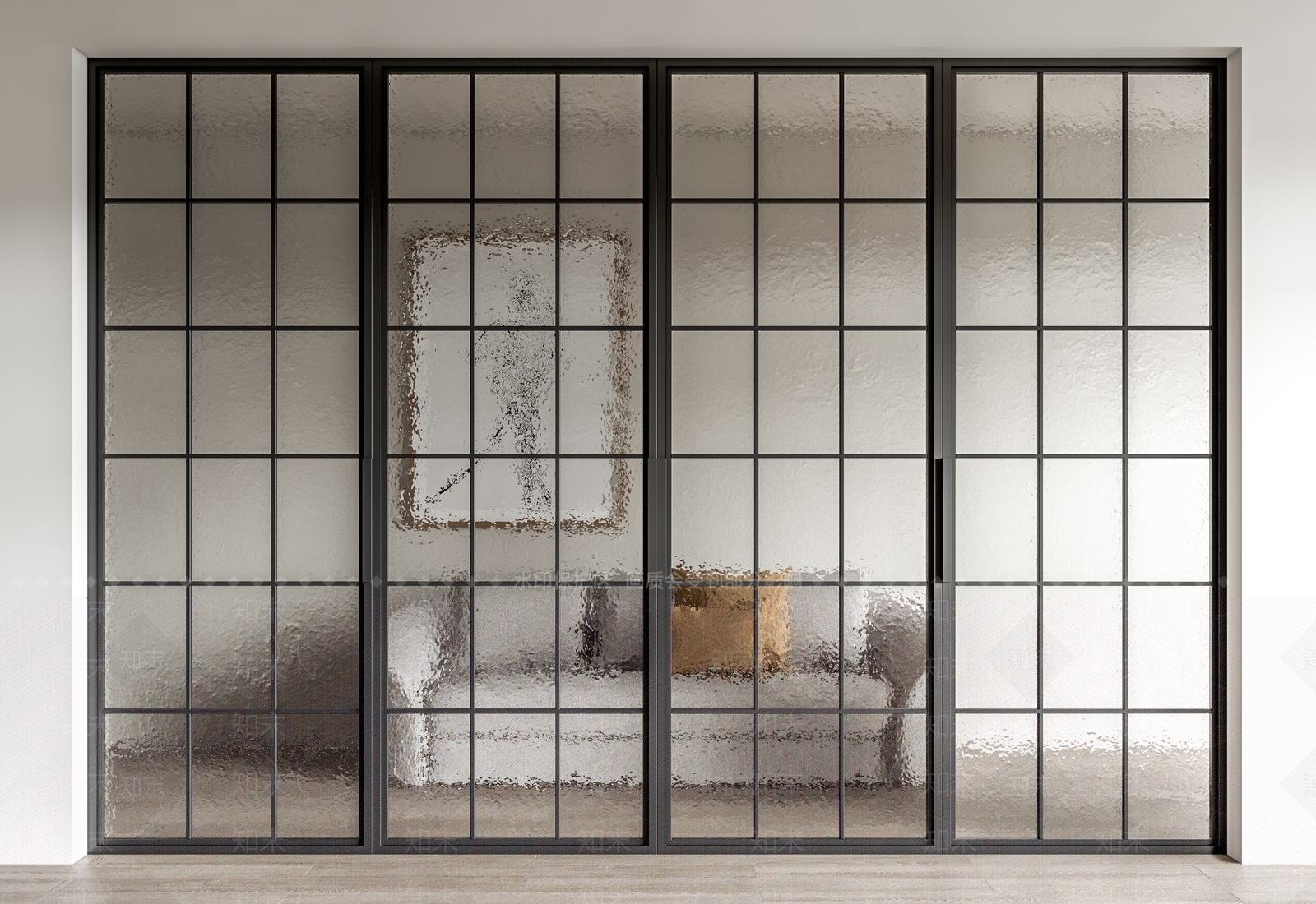 现代玻璃双开门SU模型下载【ID:1207503484】