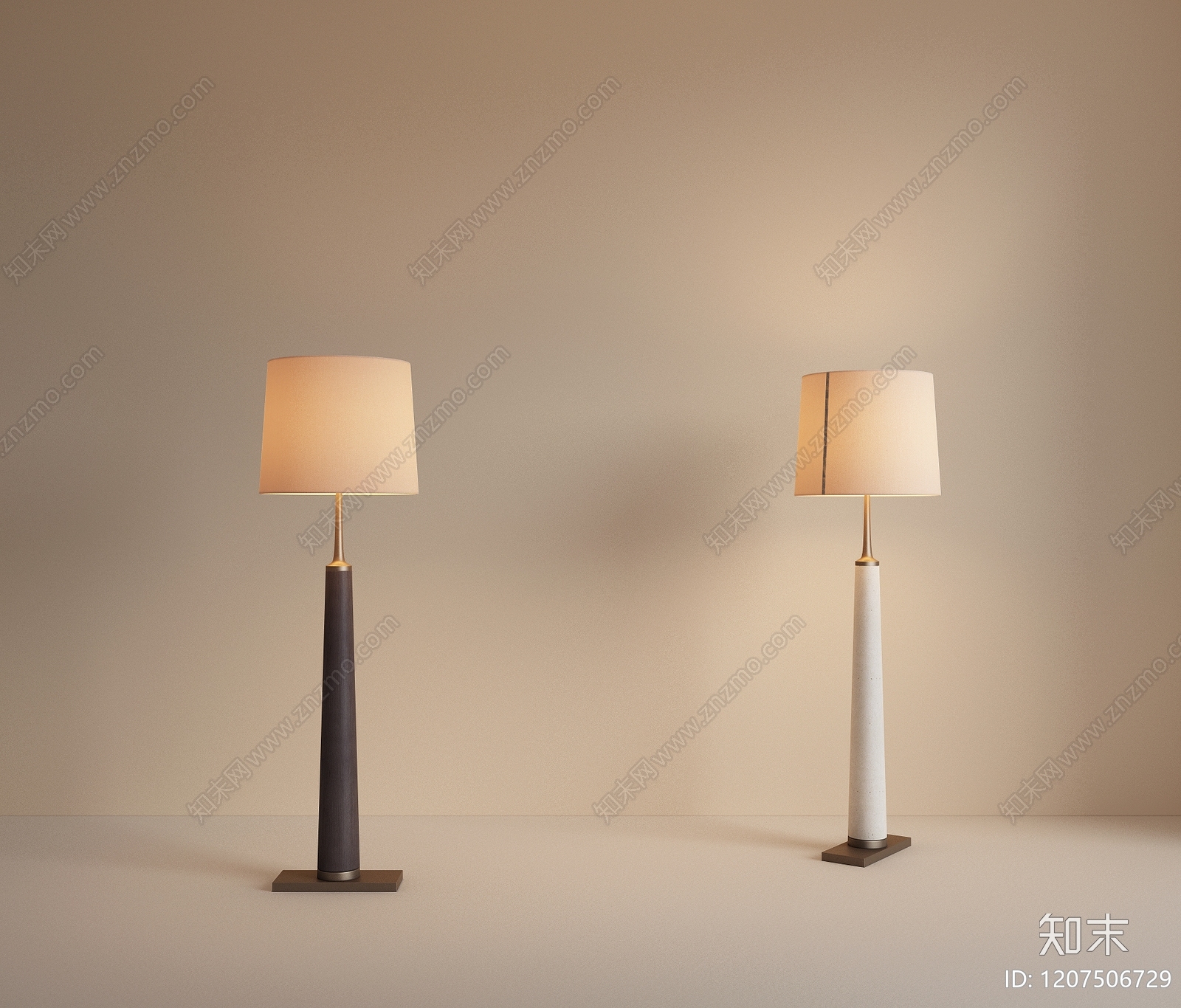 现代复古落地灯3D模型下载【ID:1207506729】
