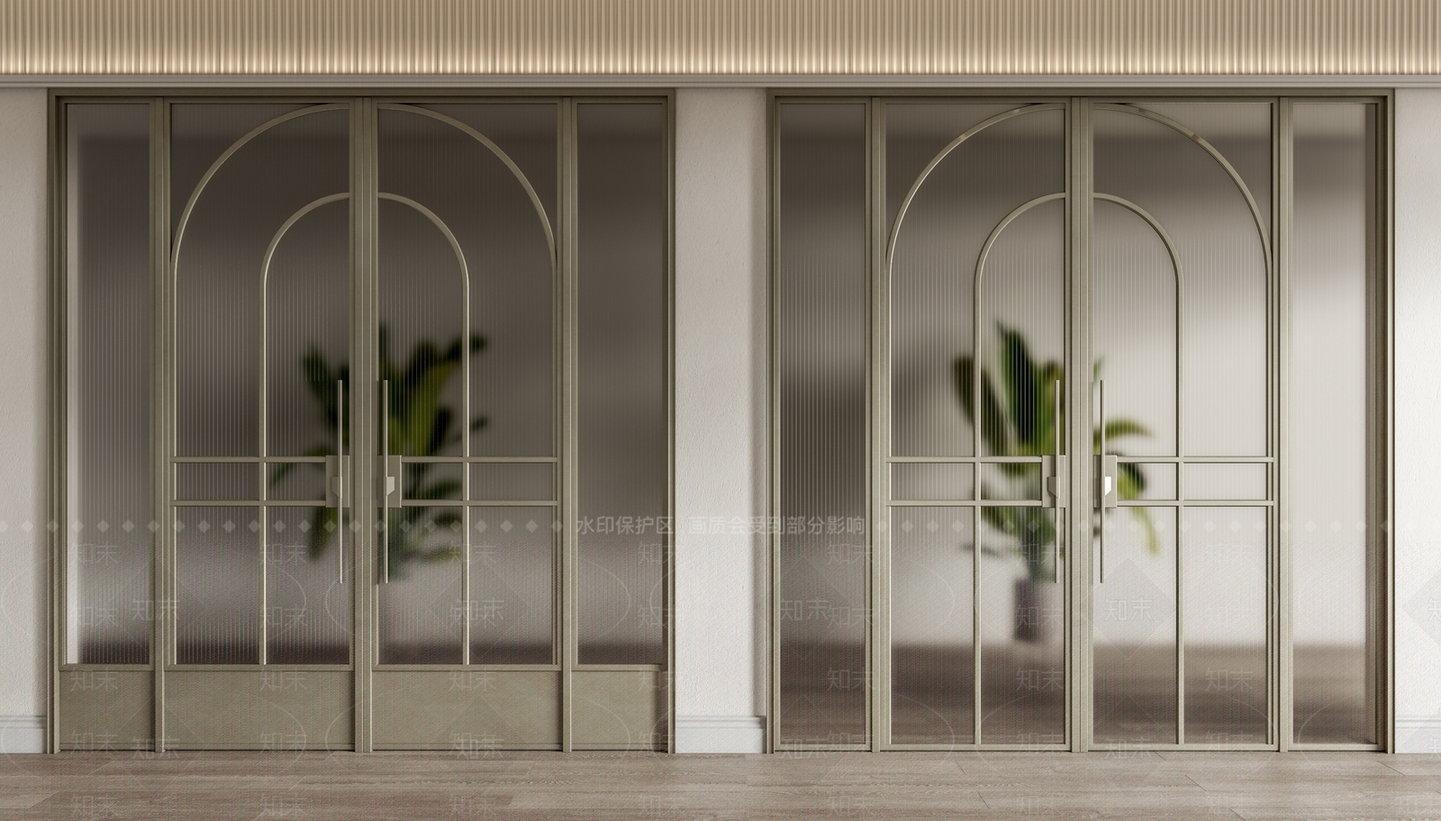 法式玻璃门SU模型下载【ID:1207510746】