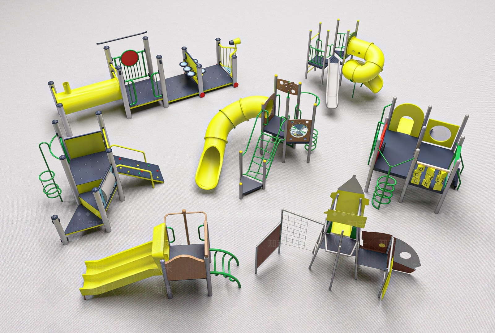 儿童滑梯SU模型下载【ID:1207511290】