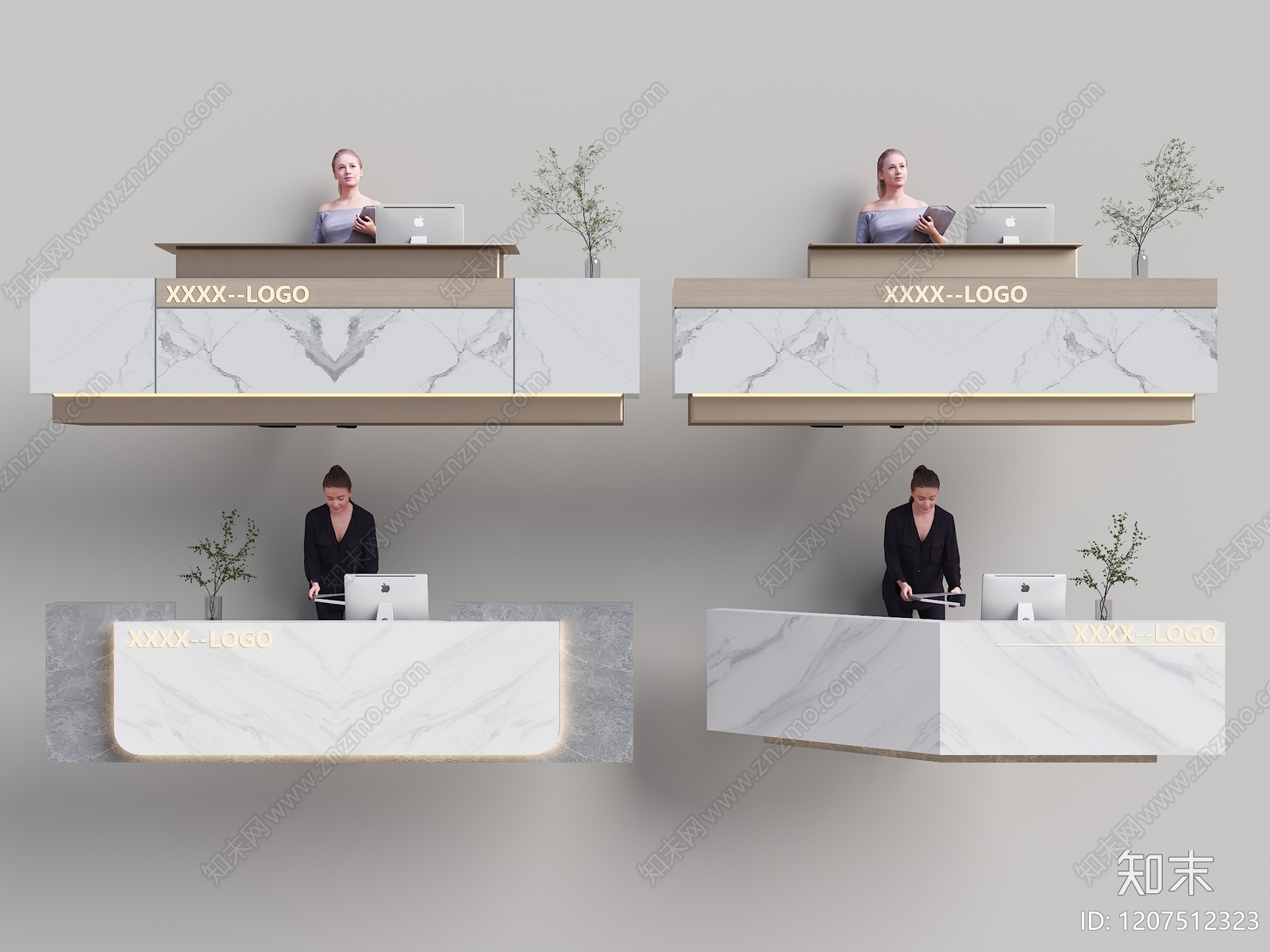 现代前台3D模型下载【ID:1207512323】