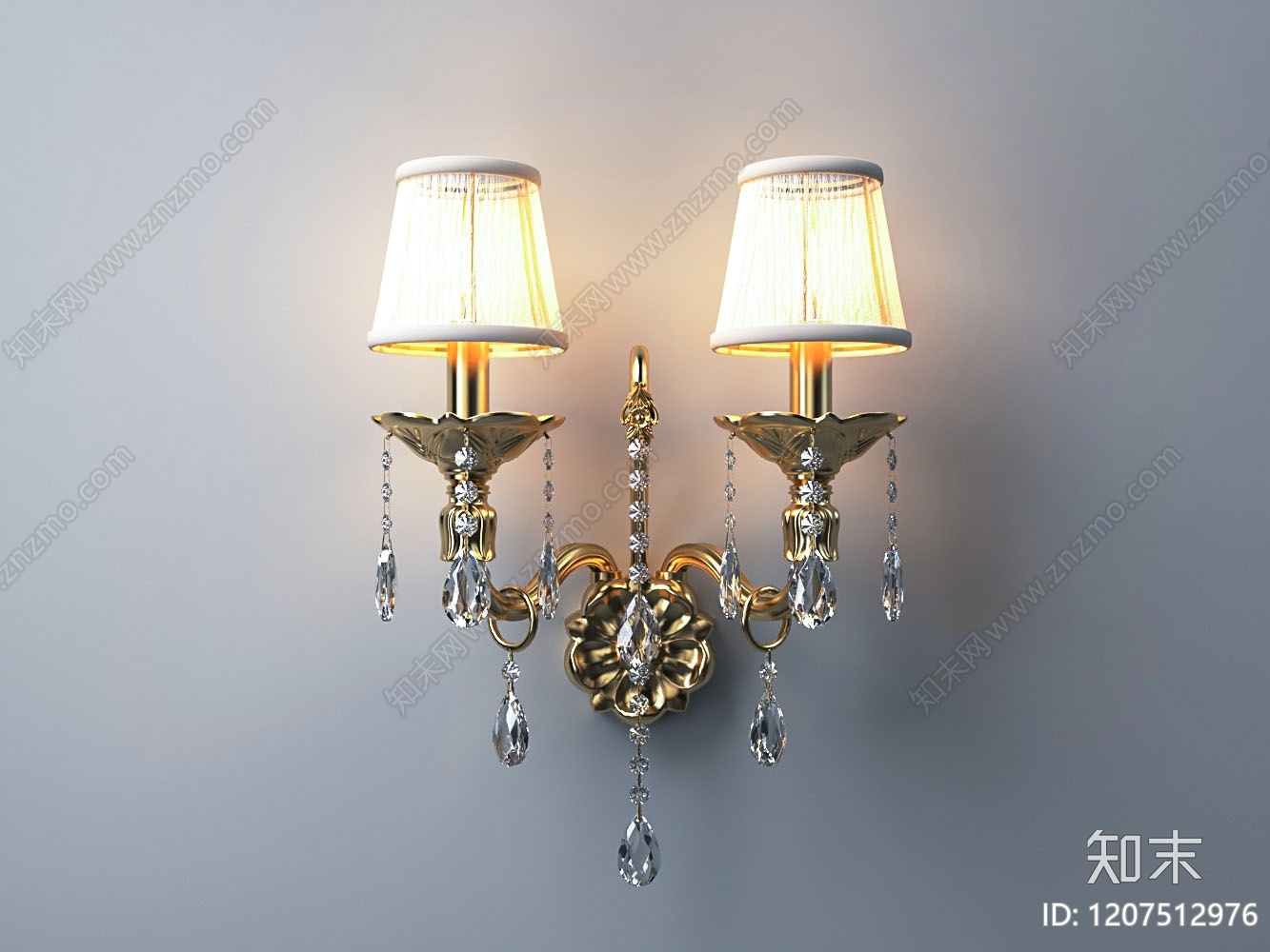 欧式壁灯3D模型下载【ID:1207512976】