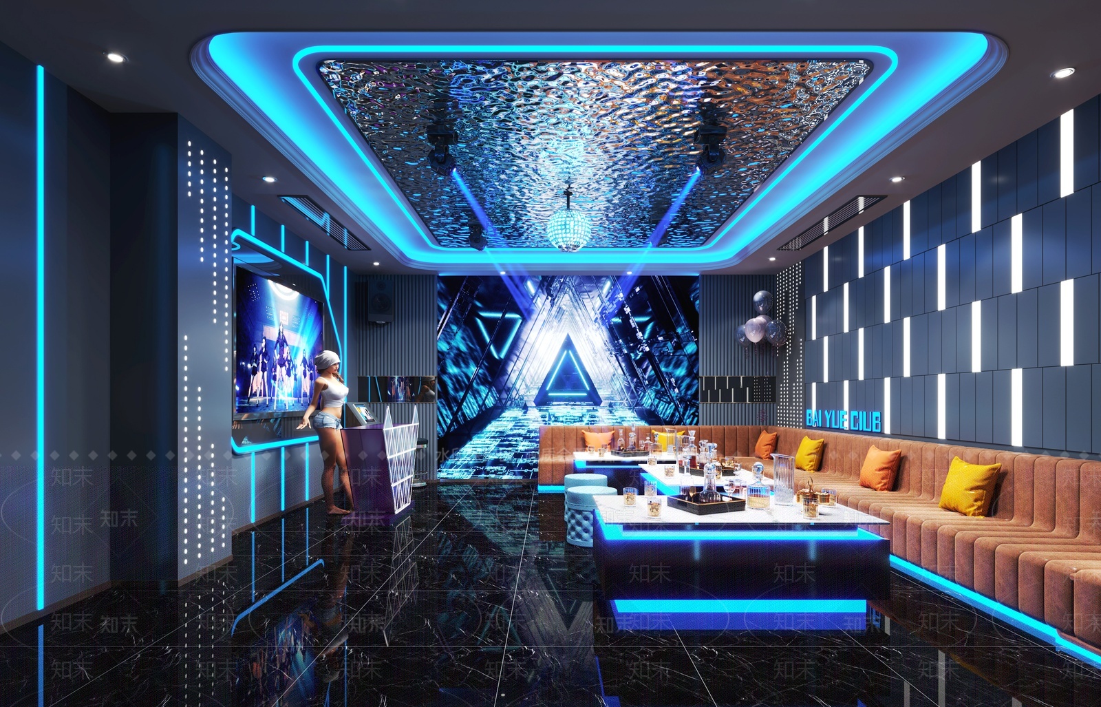 现代KTV包厢3D模型下载【ID:1207515267】